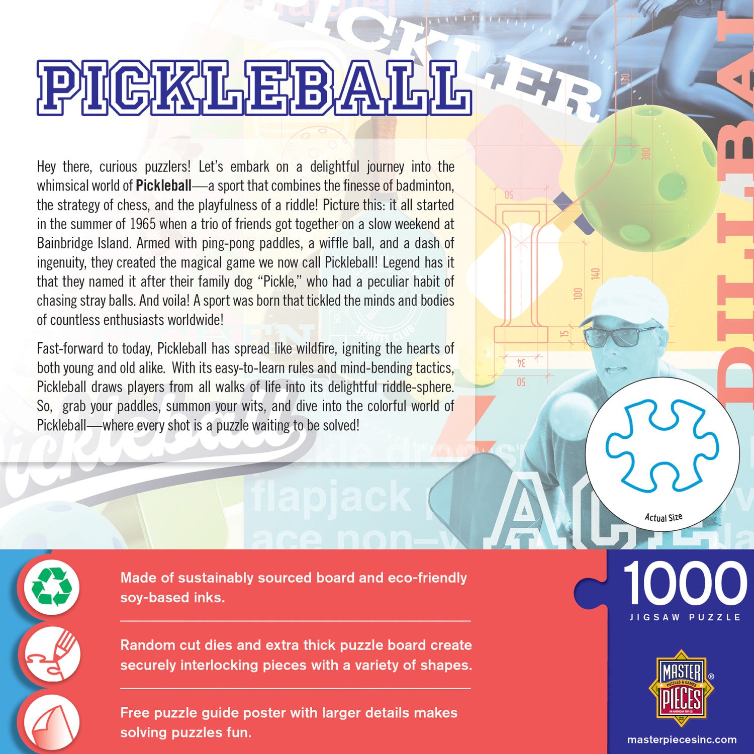 Pickleball - 1000 Piece Jigsaw Puzzle