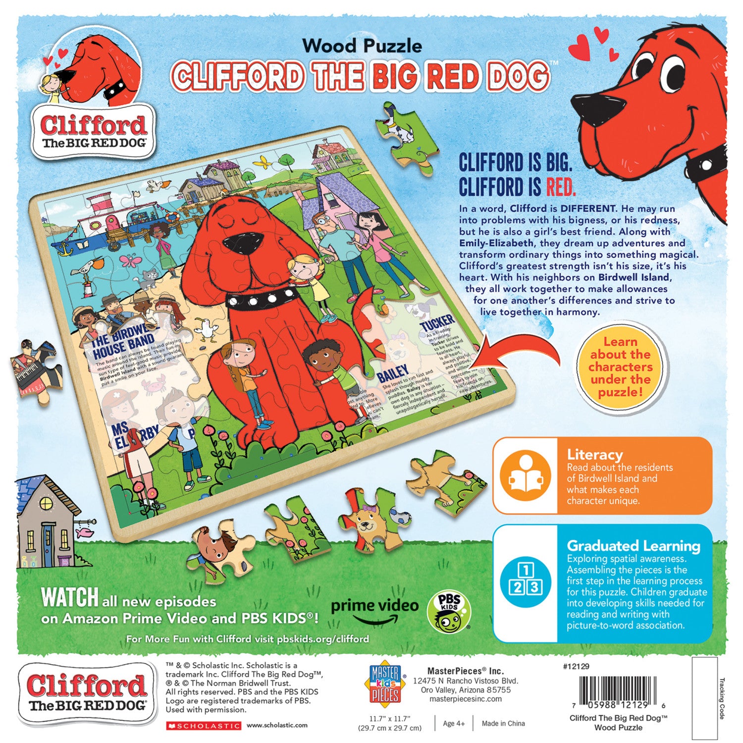 Clifford The Big Red Dog  48 Piece Wood Puzzle