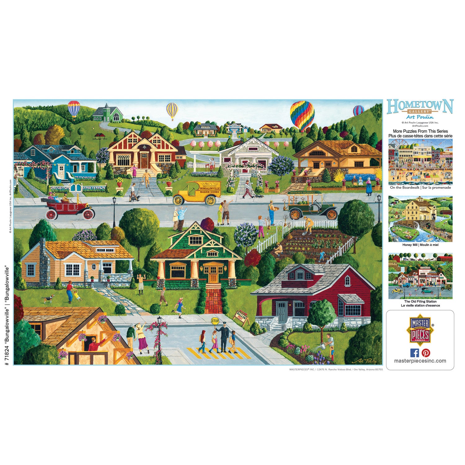 Hometown Gallery - Bungalowville 1000 Piece Puzzle By Art Poulin