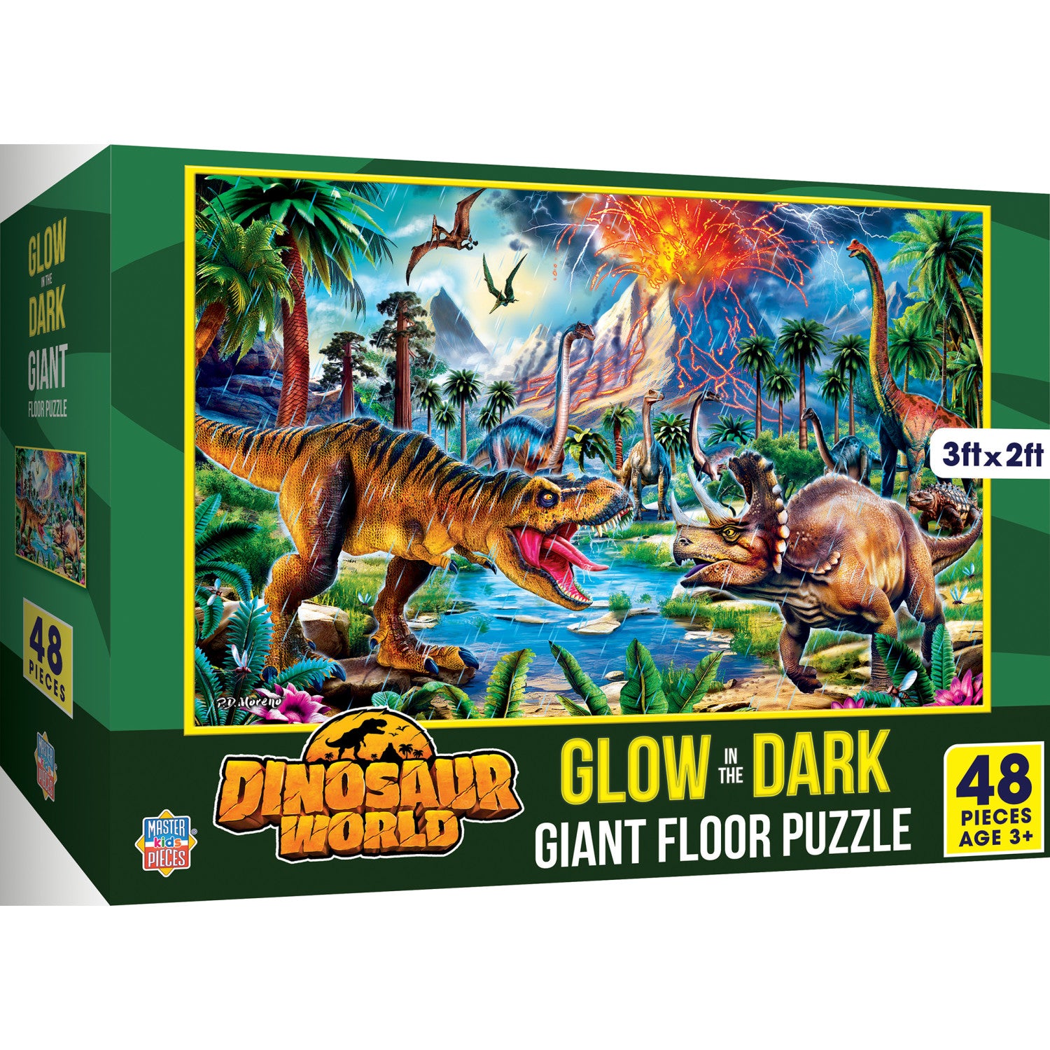 Glow in the Dark - Dinosaur World 48 Piece Floor Jigsaw Puzzle