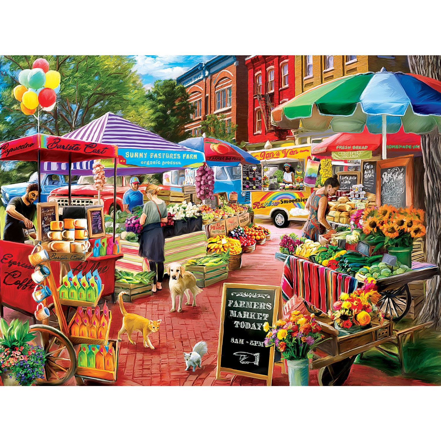 Farmer's Market - Town Square Booths 750 Piece Puzzle