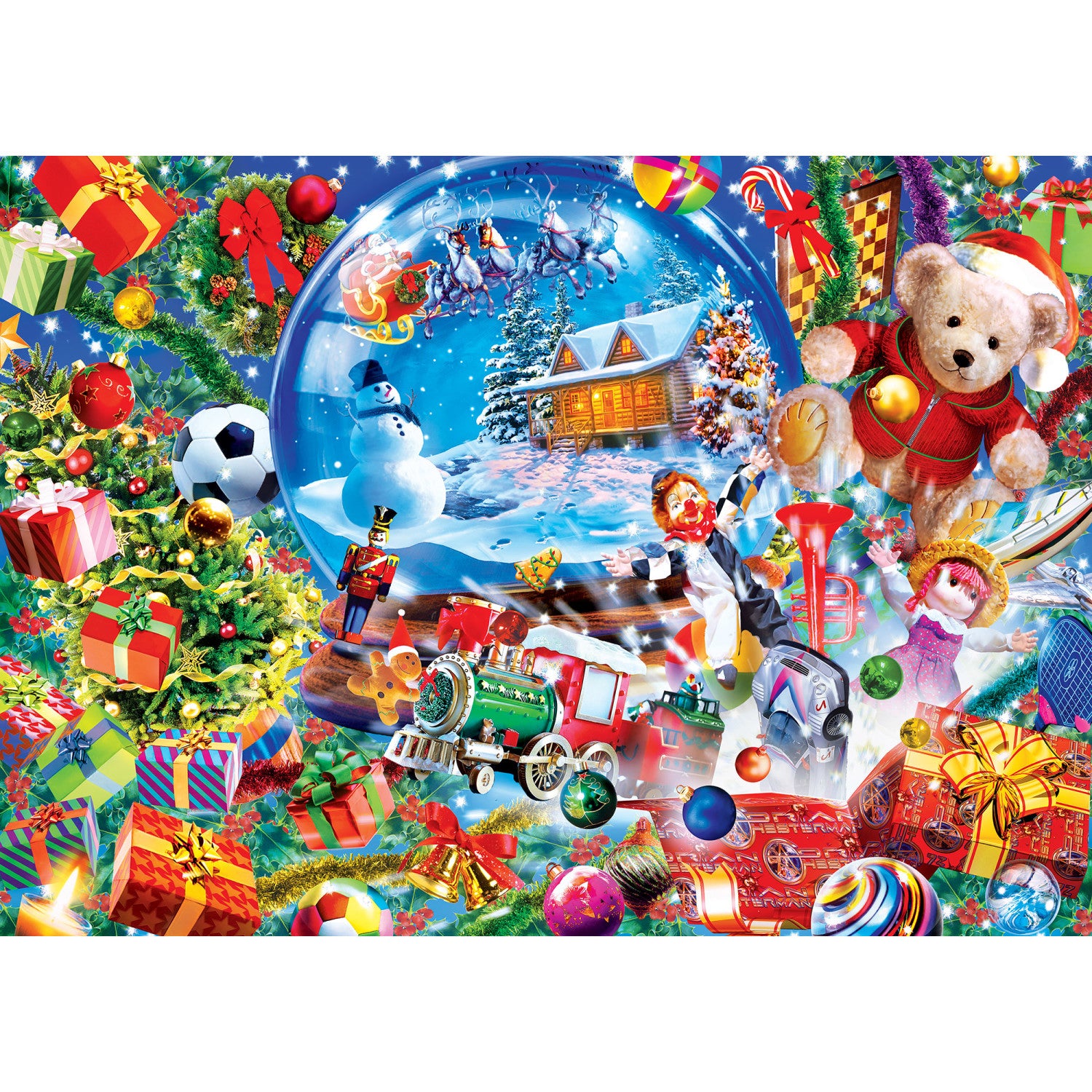 Holiday Glitter Christmas- Snow Globe Dreams 500 Piece Puzzle