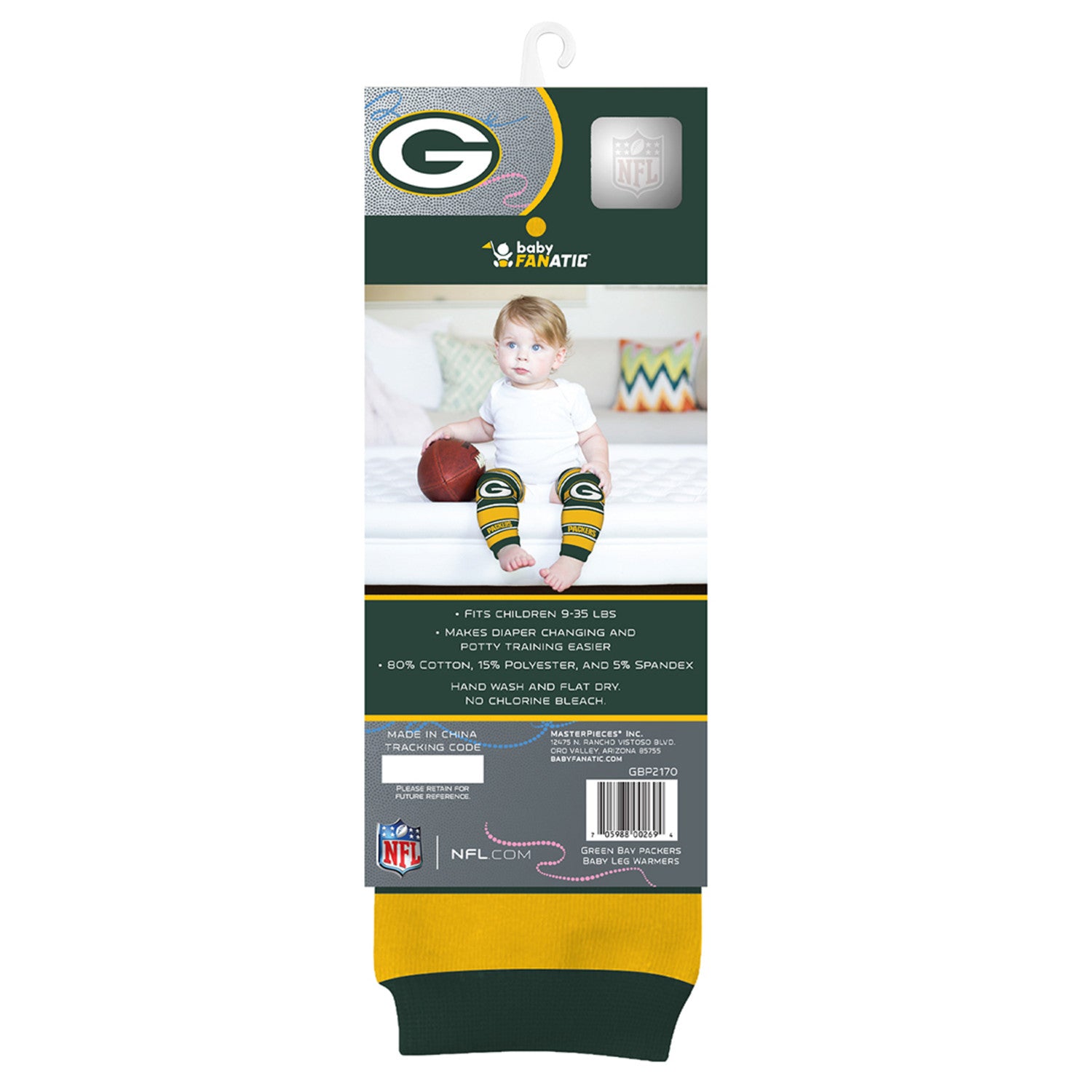 Green Bay Packers Baby Leg Warmers