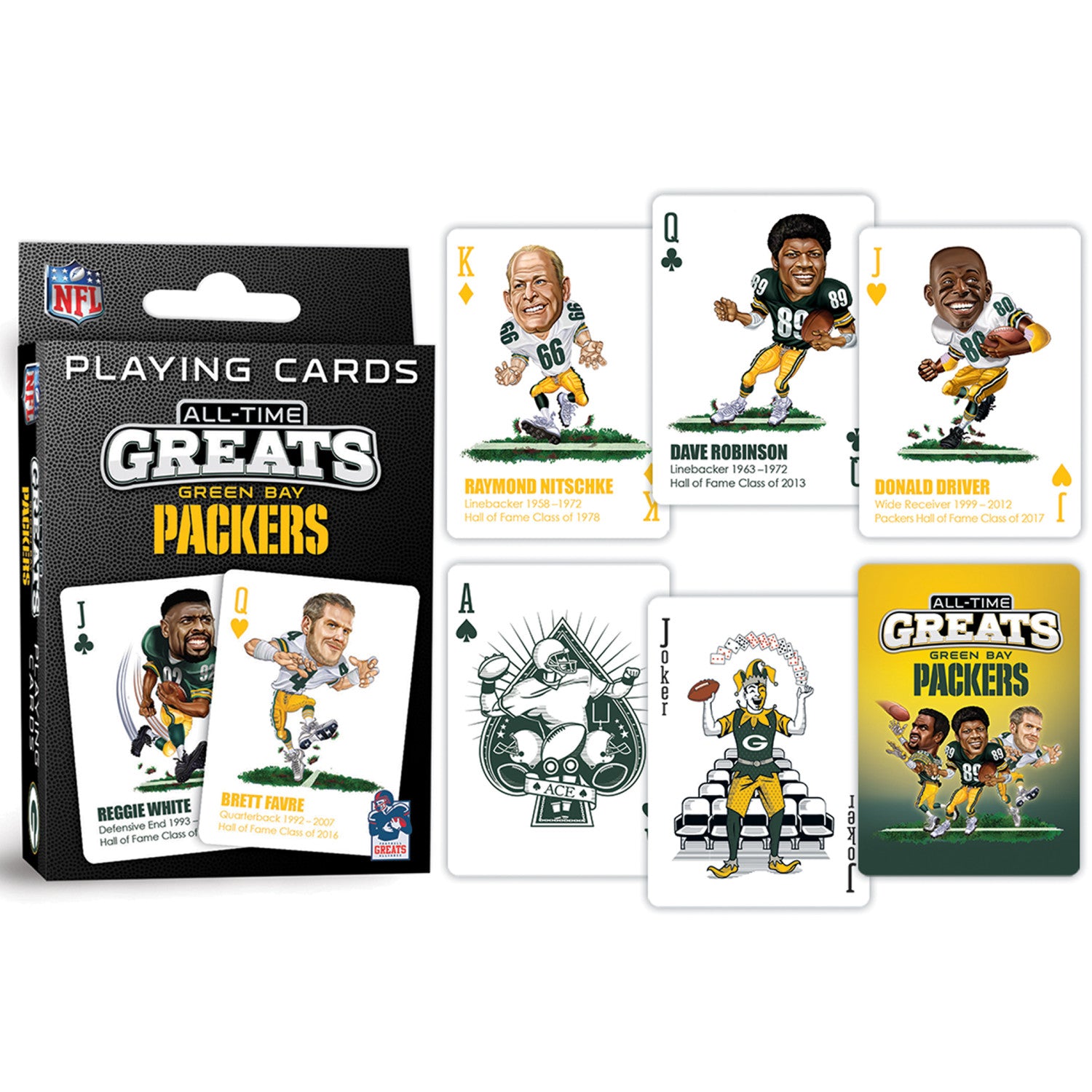 Green Bay Packers All-Time Greats Playing Cards - 54 Card Deck