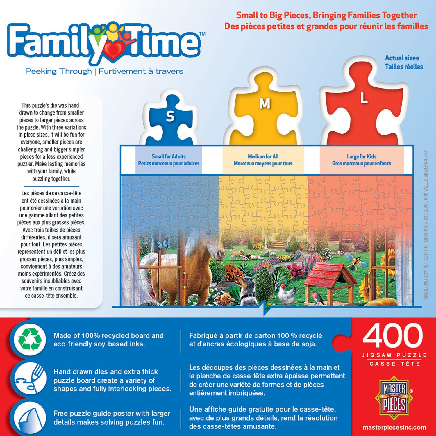 Family Time - Peeking Through 400 Piece Puzzle