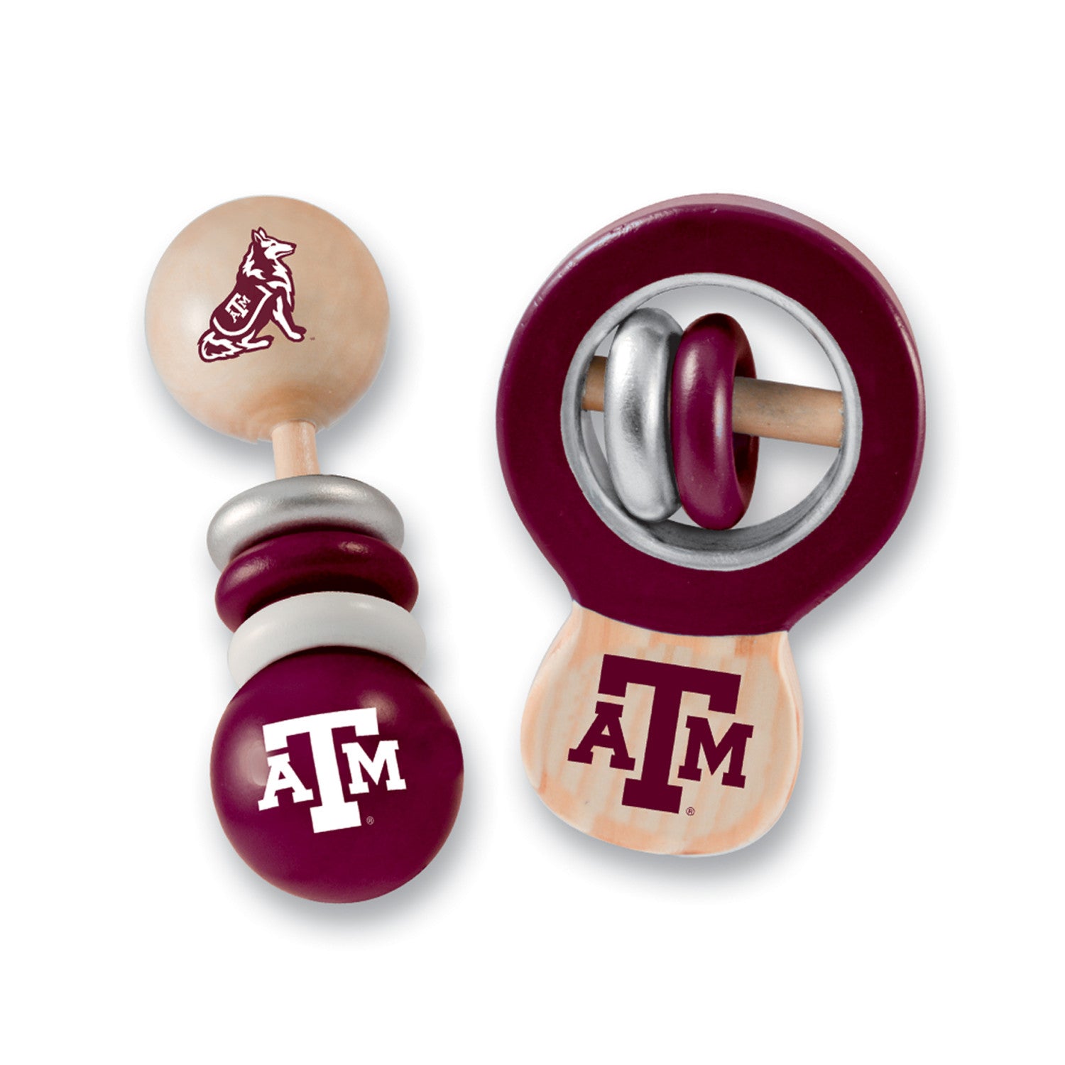 Texas A&M Aggies - Baby Rattles 2-Pack