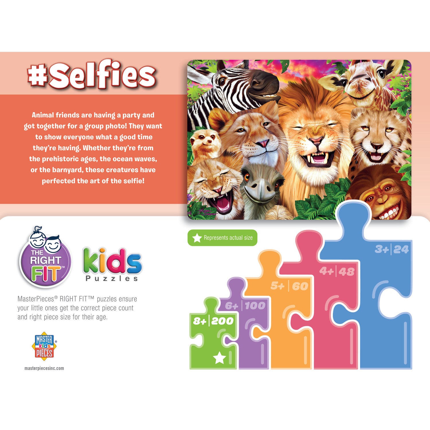 Selfies - Safari Sillies 200 Piece Puzzle