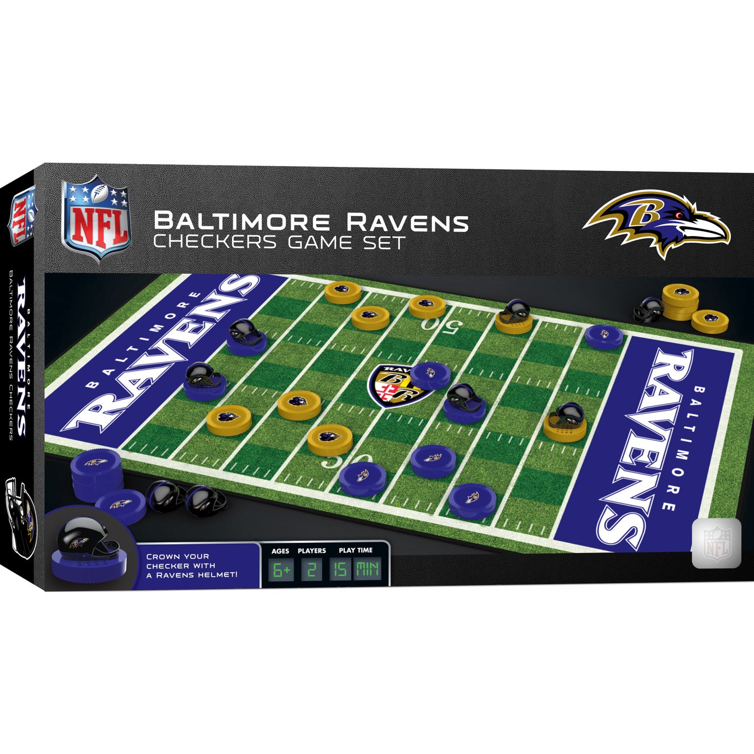 Baltimore Ravens Checkers Board Game