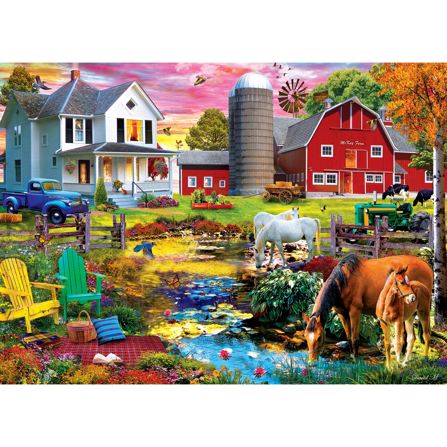 Farm & Country - Picnic on the Farm 1000 Piece Puzzle
