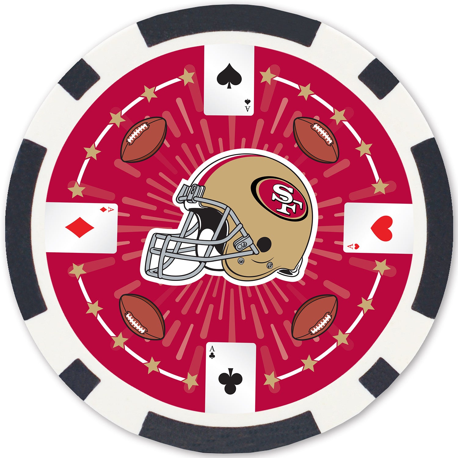 San Francisco 49ers Casino Style 100 Piece Poker Set