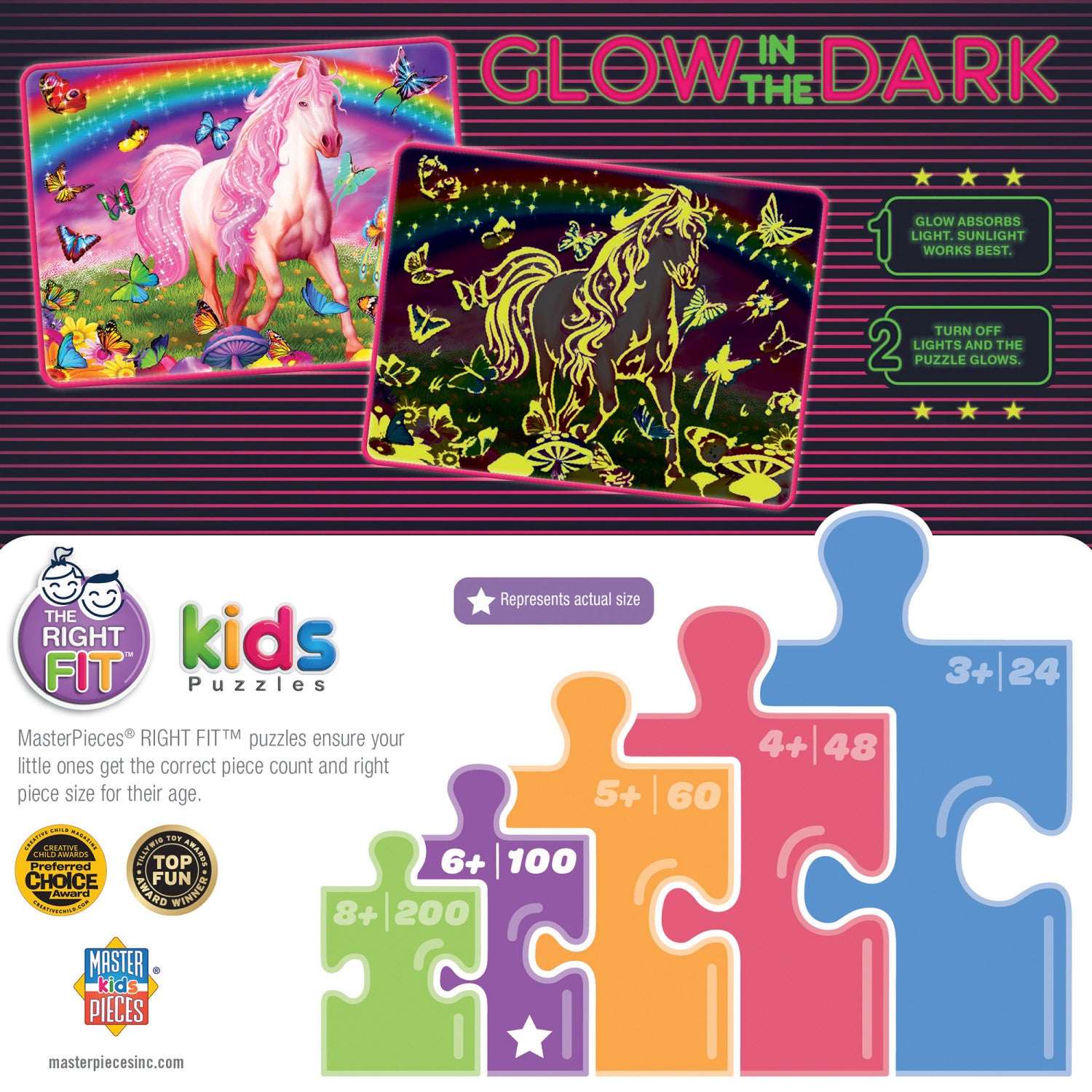 Glow in the Dark - Rainbow World 100 Piece Jigsaw Puzzle