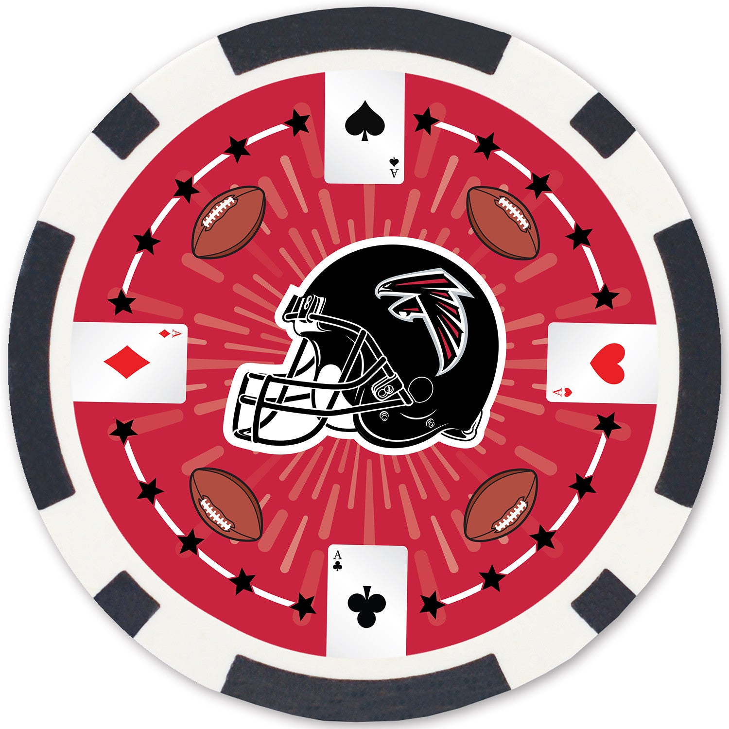 Atlanta Falcons Casino Style 100 Piece Poker Set