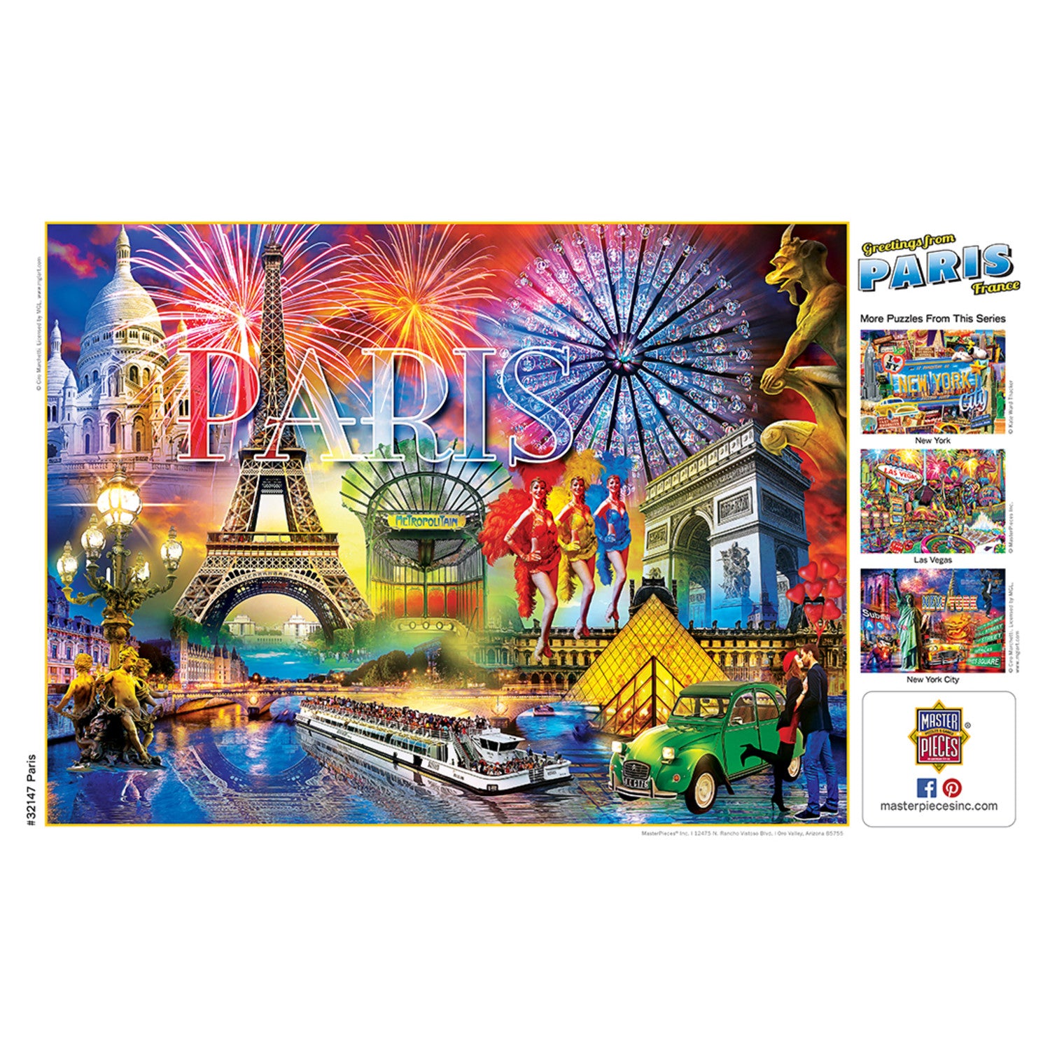 Greetings From Paris - 550 Piece Jigsaw Puzzle