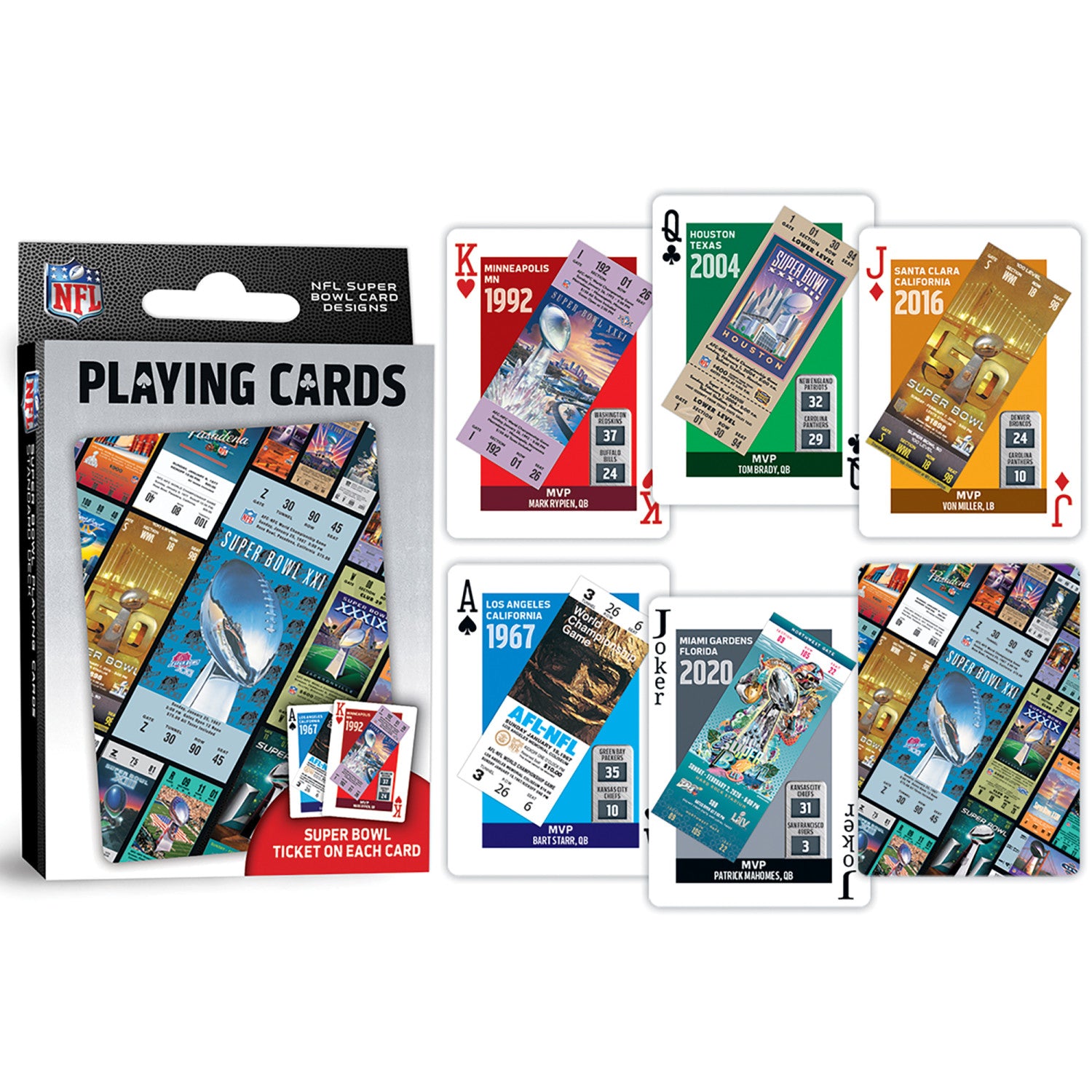 NFL Super Bowl Ticket Playing Cards
