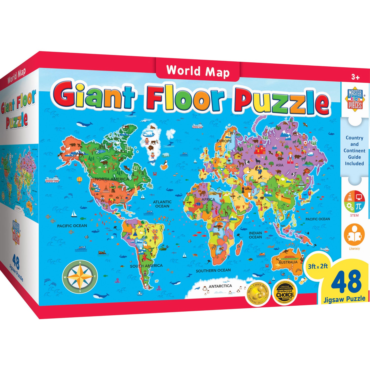 Explorer - World Map 48 Piece Floor Jigsaw Puzzle