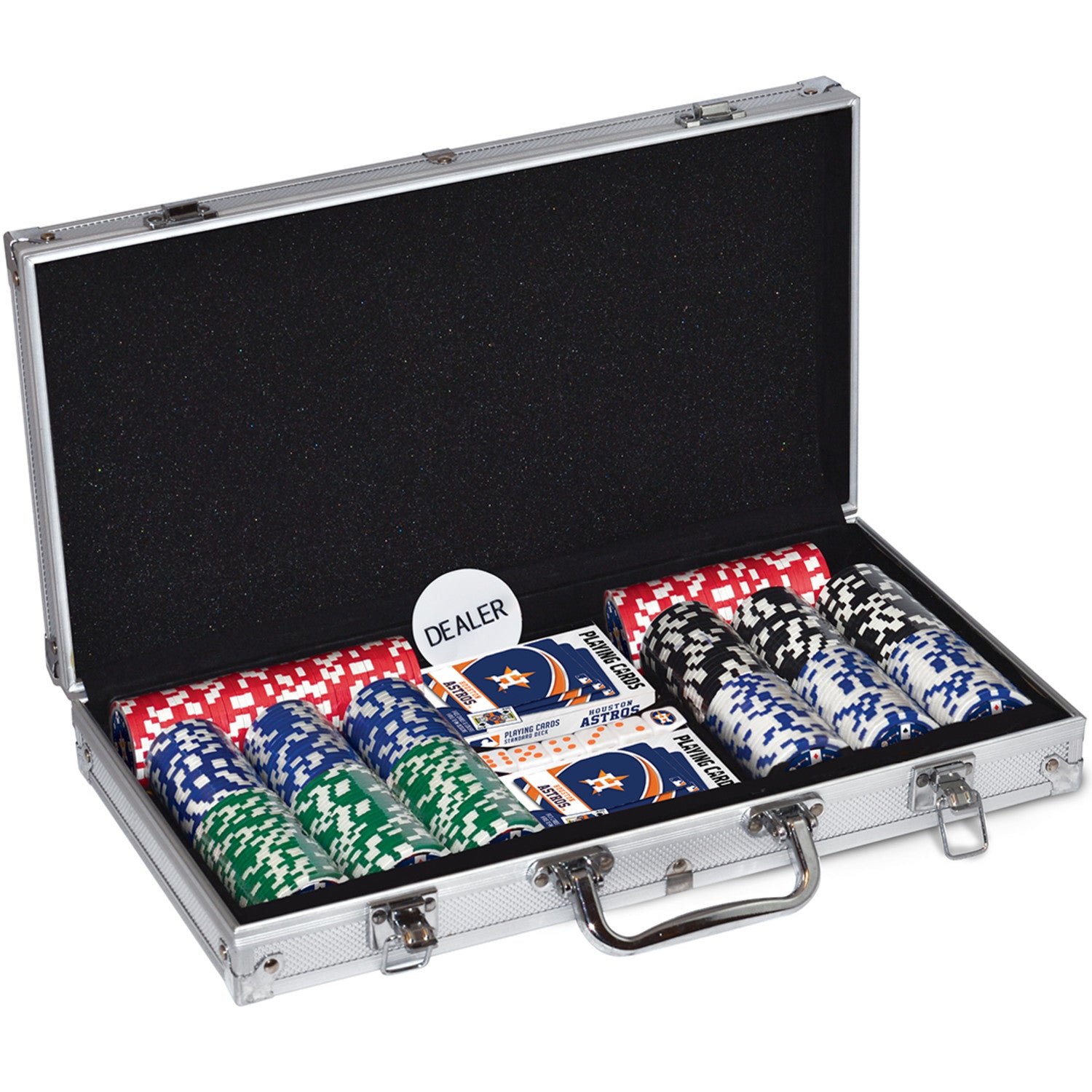 Houston Astros Casino Style 300 Piece Poker Set
