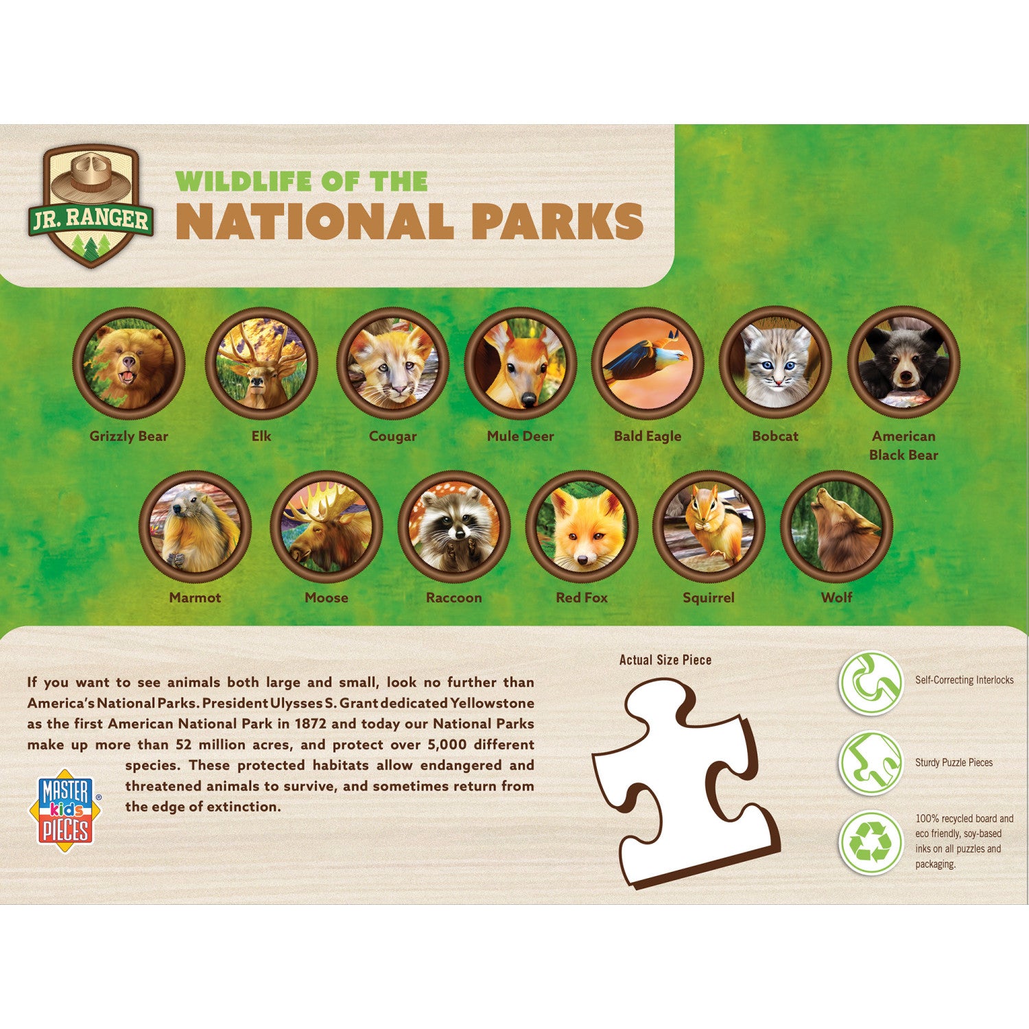 Wildlife of the National Parks - 100 Piece Puzzle