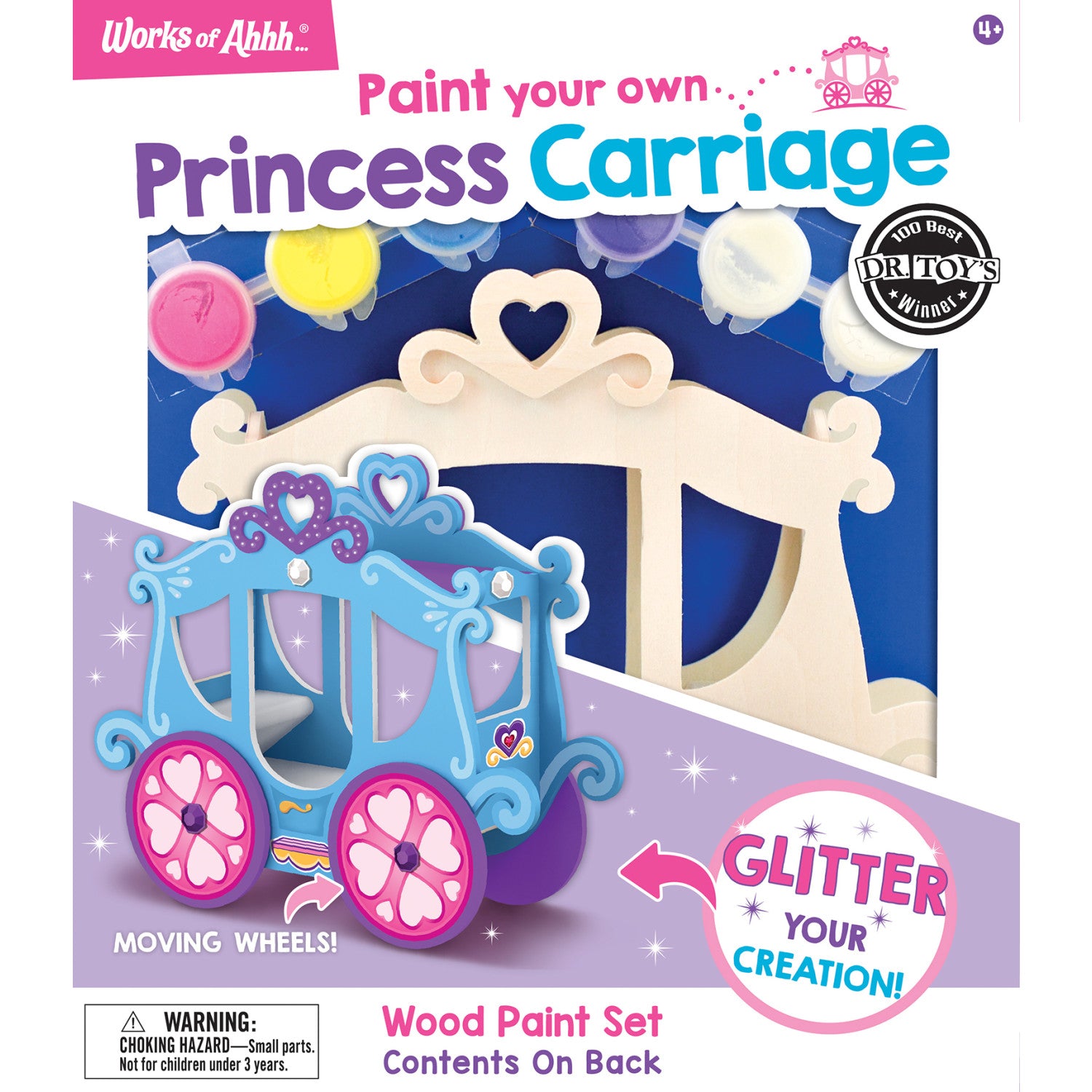 Princess Carriage Wood Paint Set