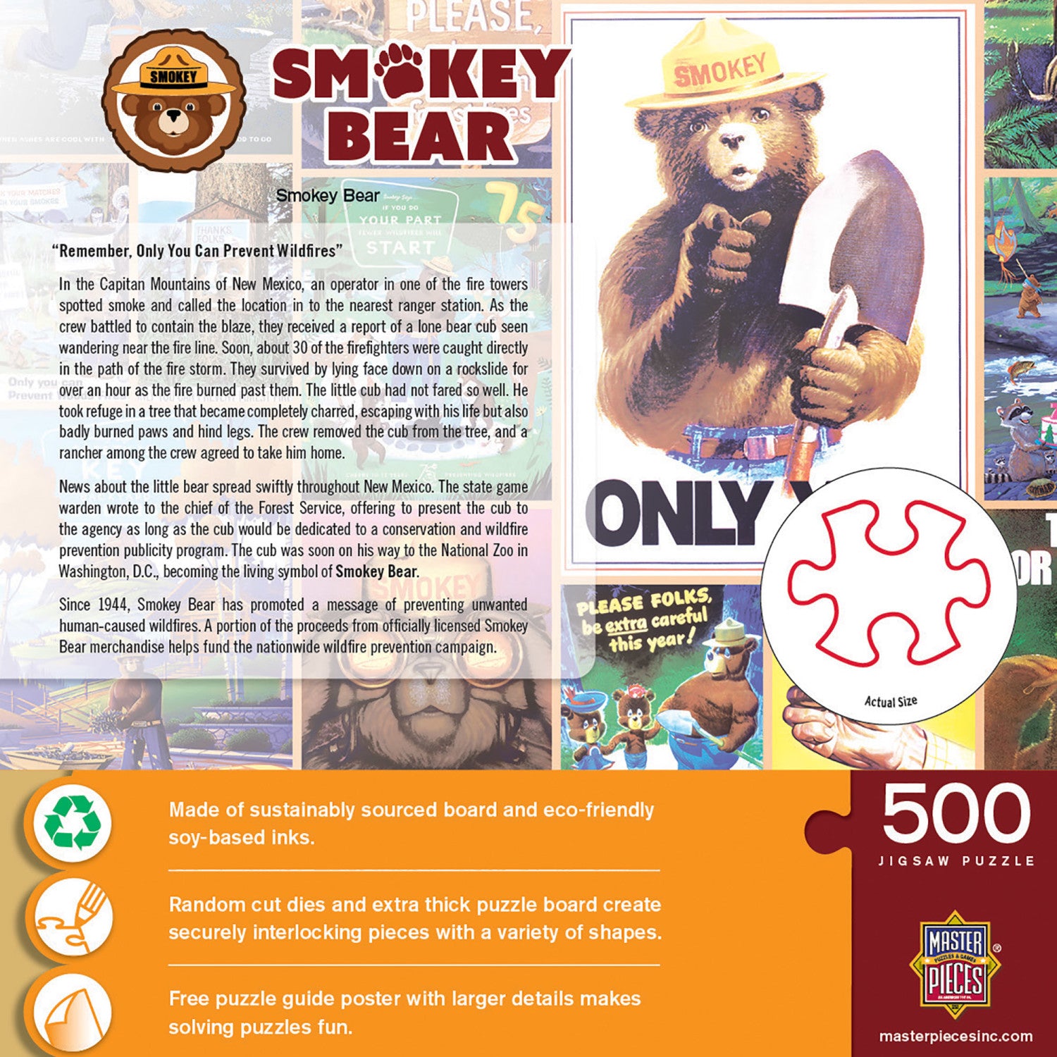 Smokey Bear National Parks 500 Piece Jigsaw Puzzle