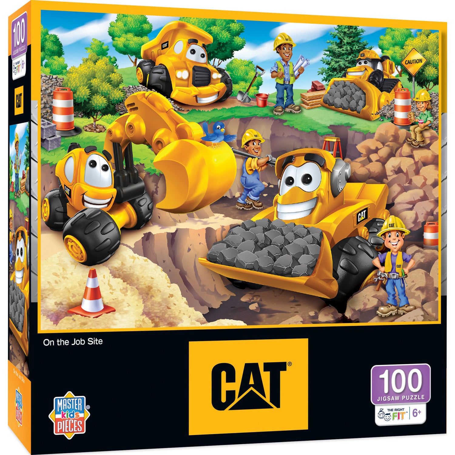 CAT - On the Job Site 100 Piece Jigsaw Puzzle