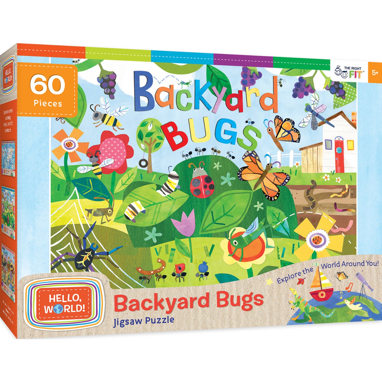 Hello, World! - Backyard Bugs 60 Piece Jigsaw Puzzle