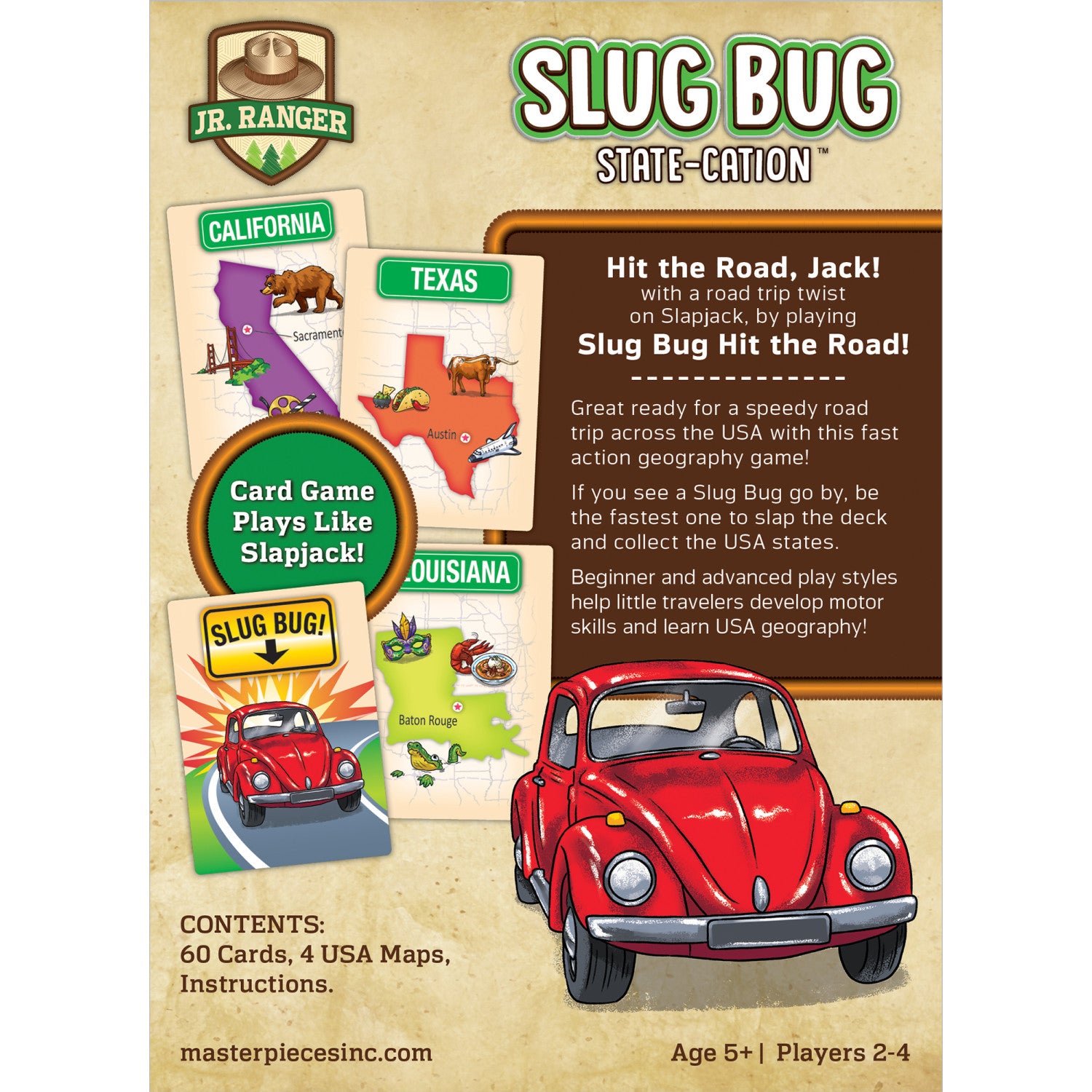 Jr. Ranger Slug Bug State-cation Card Game