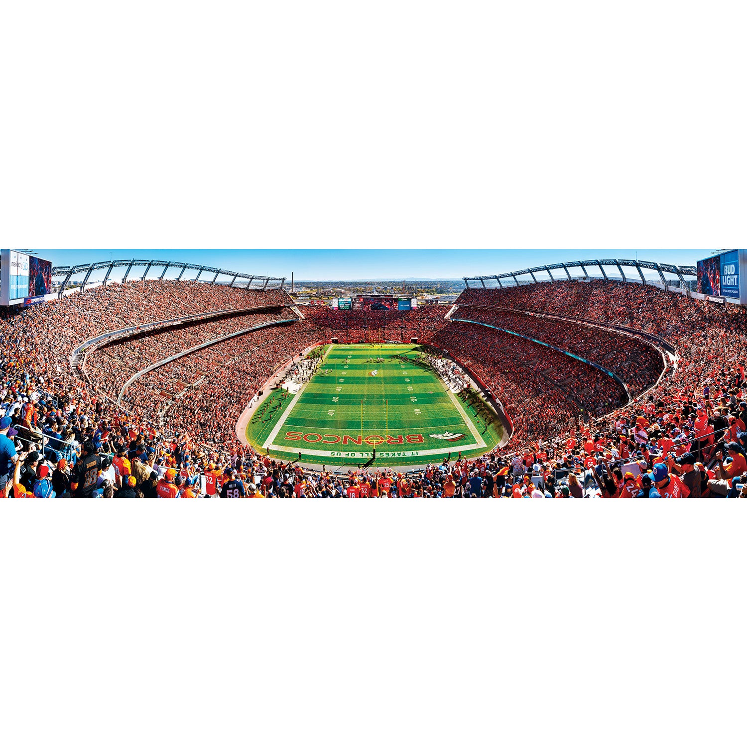 Denver Broncos NFL 1000pc Panoramic Puzzle - End Zone