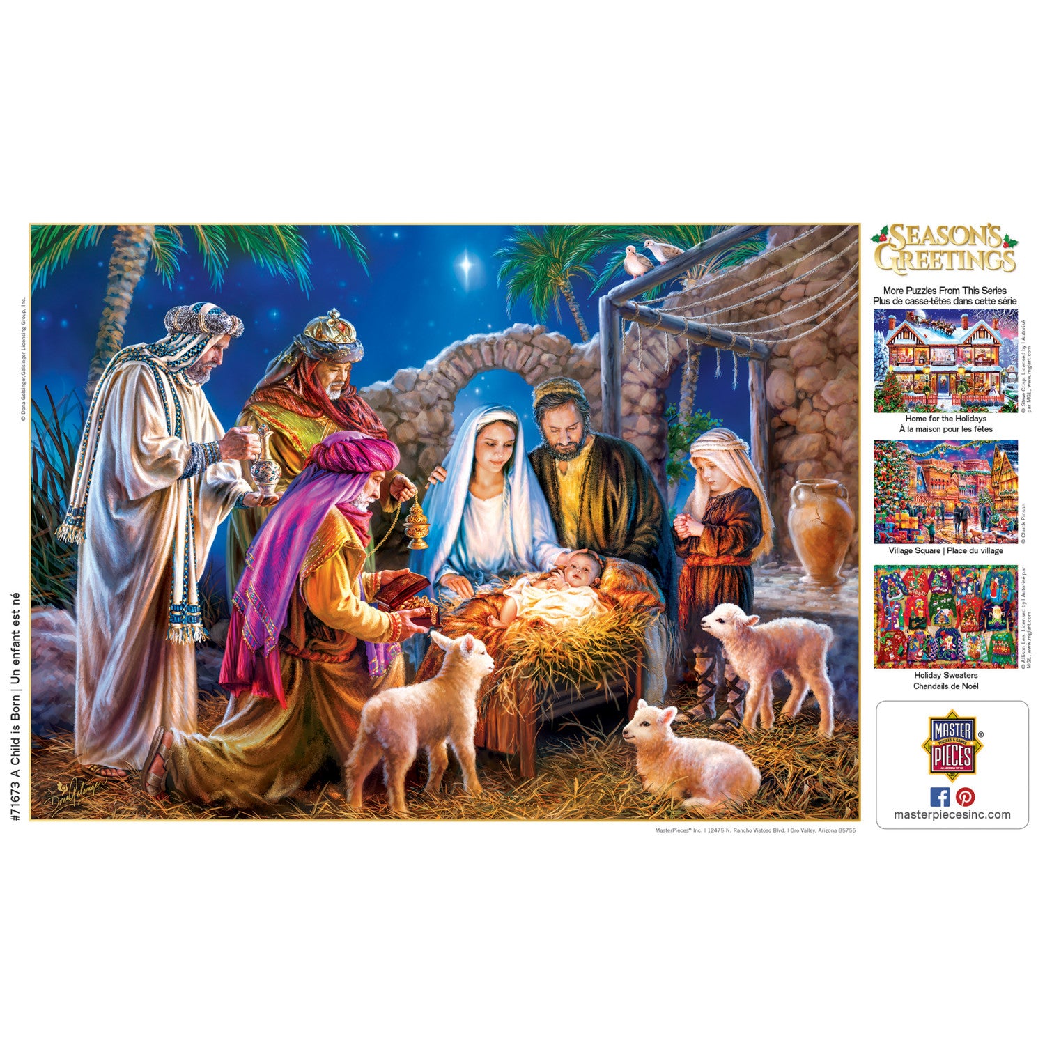 Season's Greetings - A Child is Born 1000 Piece Puzzle