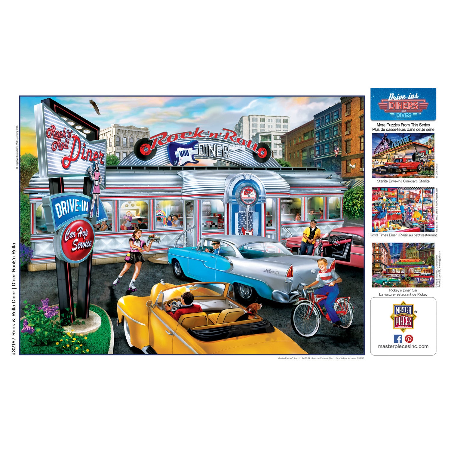 Drive-Ins, Diners & Dives - Rock & Rolla Diner 550 Piece Puzzle