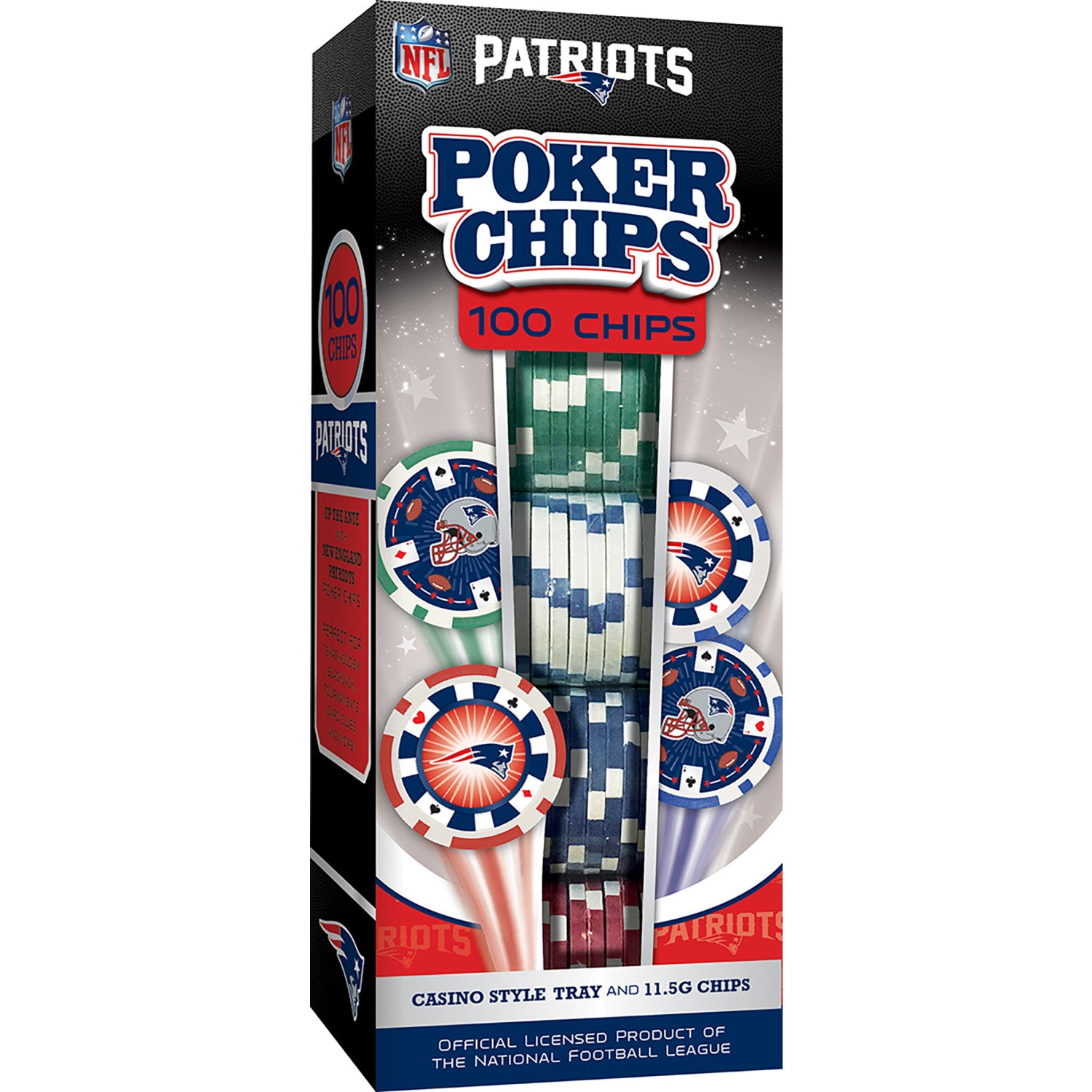 New England Patriots 100 Piece Poker Chips