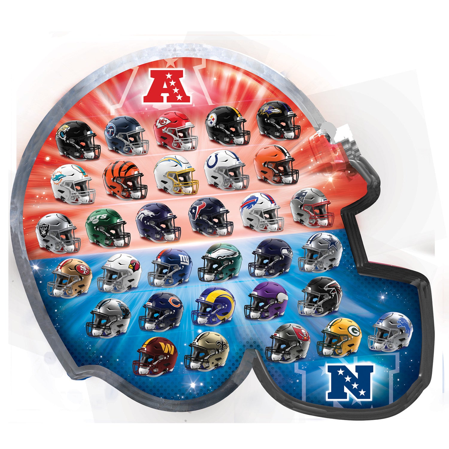 NFL Teams Helmet Shaped 500pc Puzzle