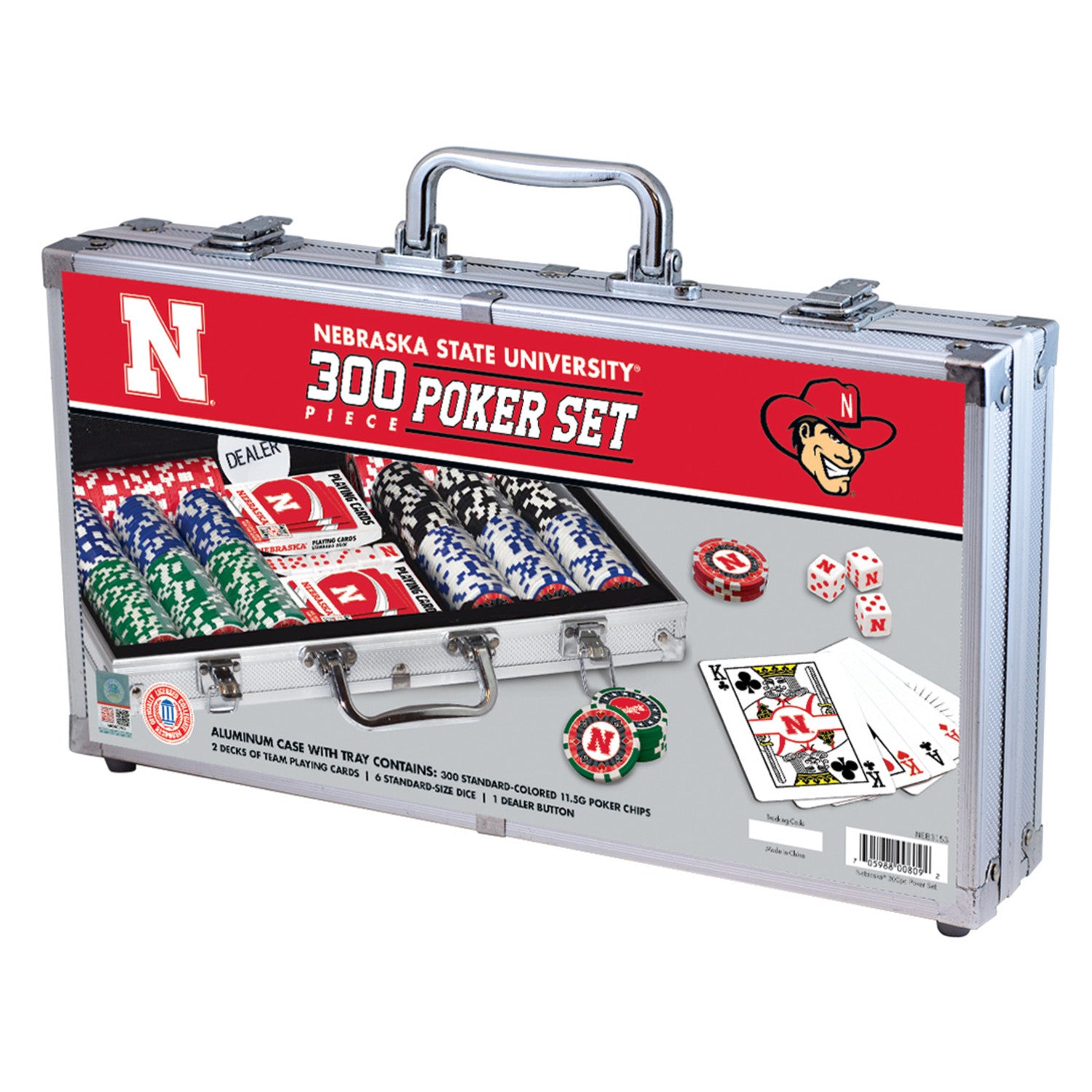Nebraska Cornhuskers 300 Piece Poker Set
