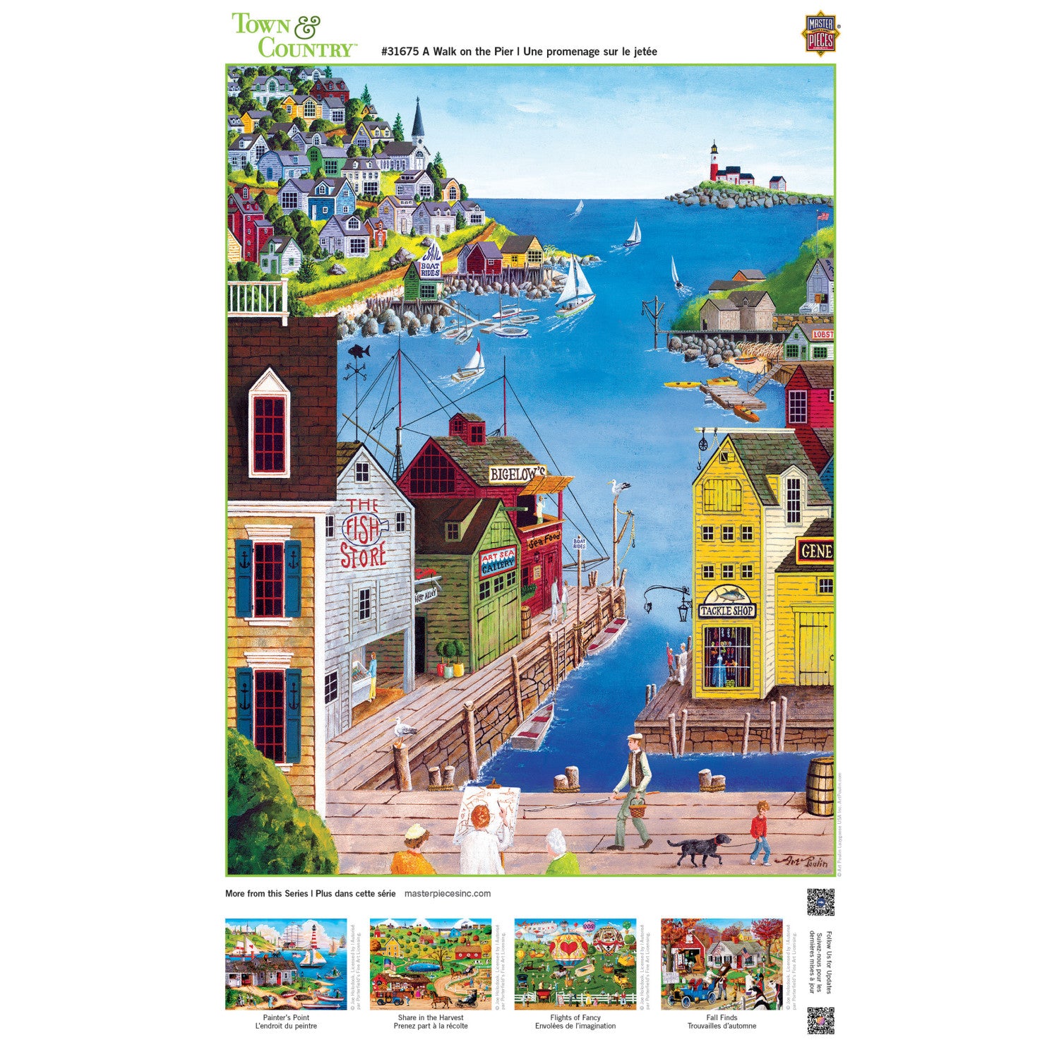 Town & Country - A Walk on the Pier 300 Piece Puzzle By Art Poulin
