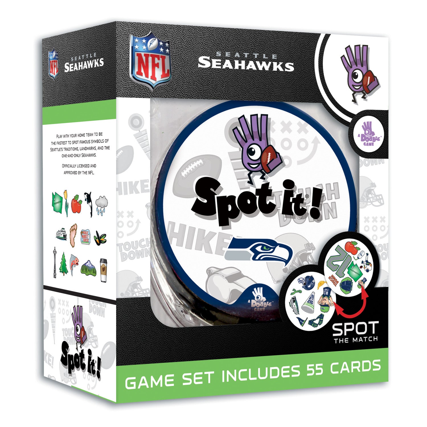 Seattle Seahawks Spot It! Card Game