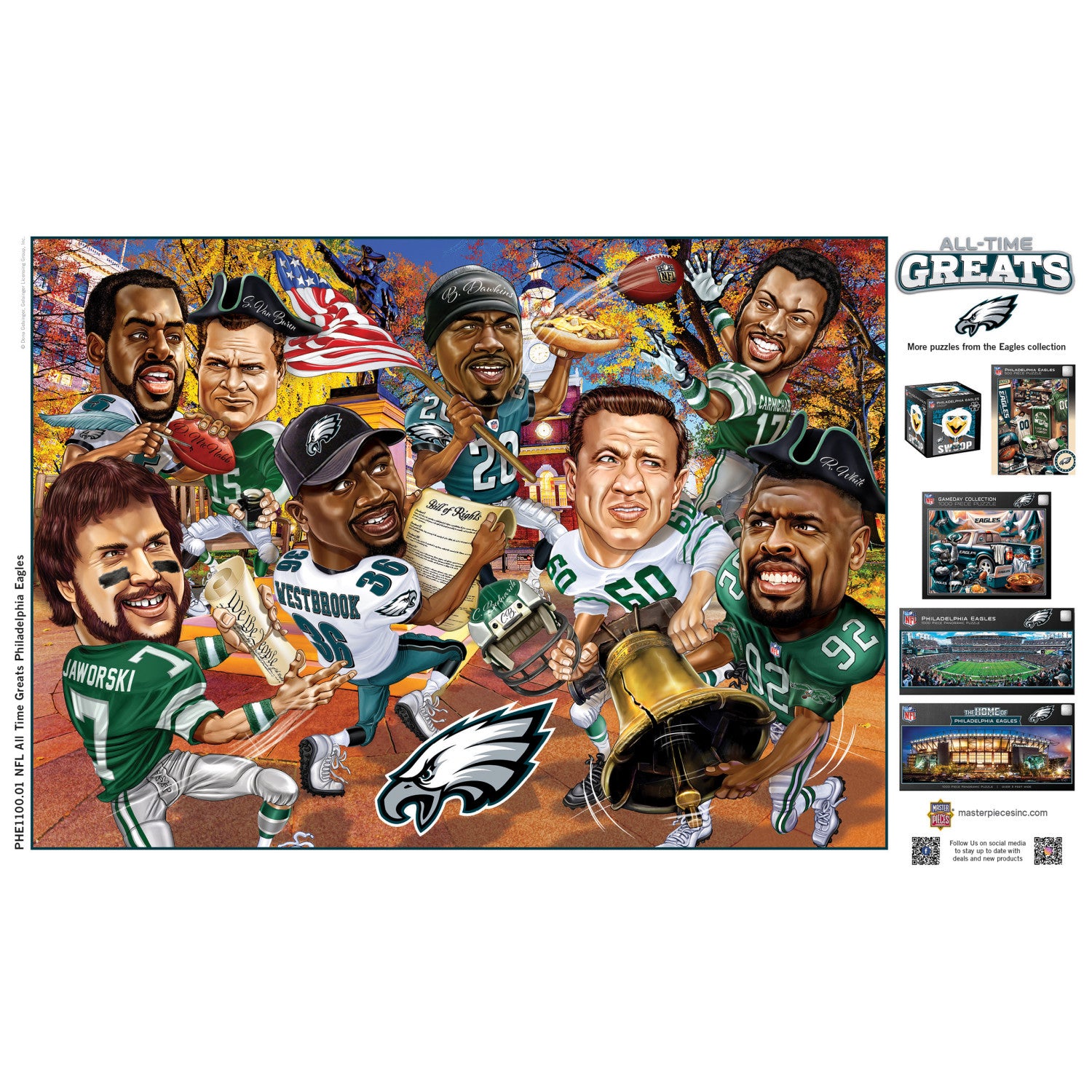 Philadelphia Eagles - All Time Greats 500 Piece Jigsaw Puzzle
