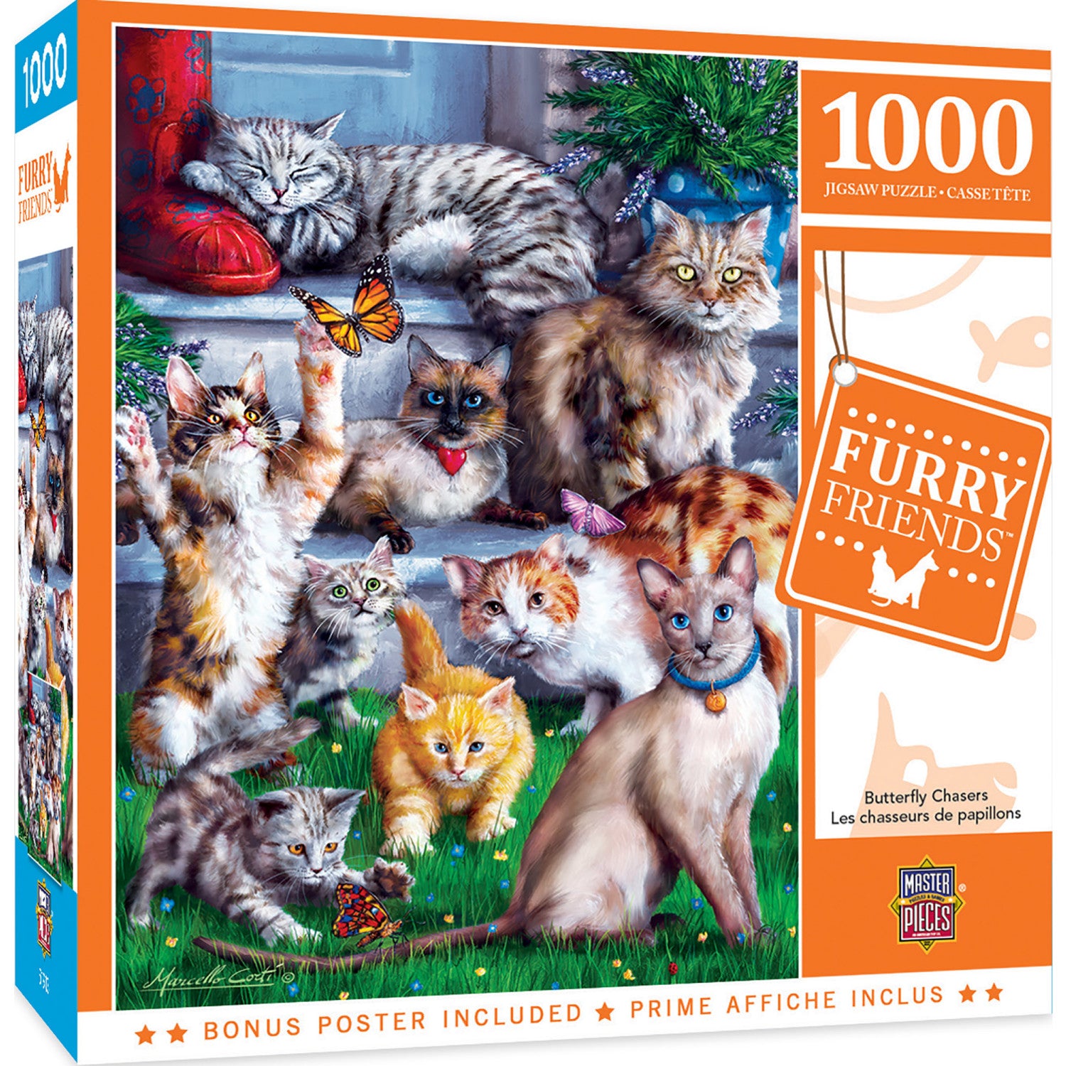 Furry Friends - Butterfly Chasers 1000 Piece Jigsaw Puzzle