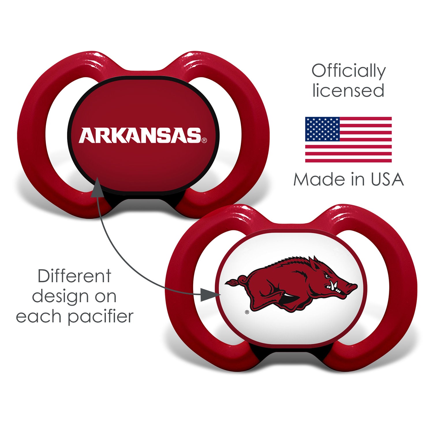Arkansas Razorbacks - Pacifier 2-Pack