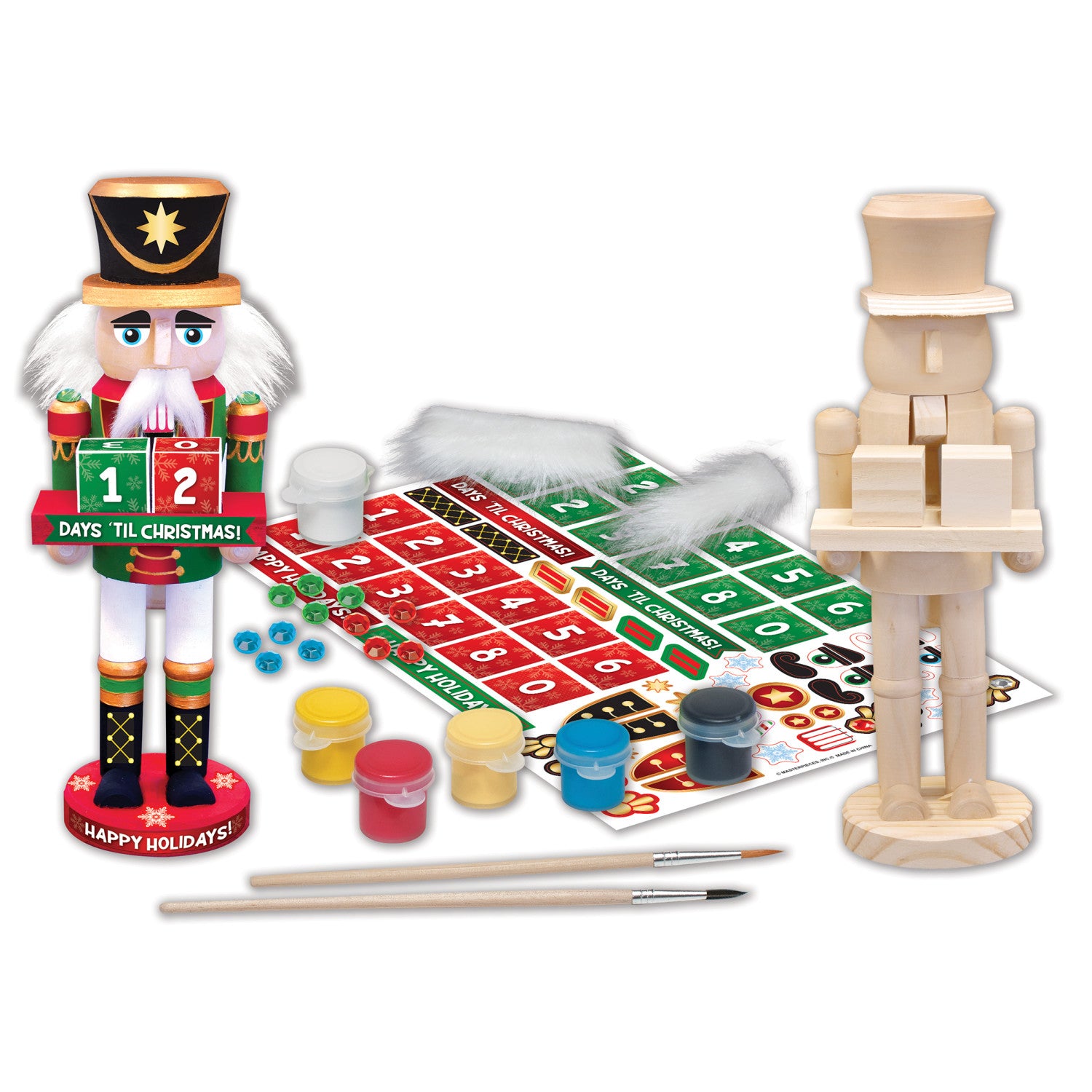 Nutcracker Calendar - Holiday Wood Paint Kit