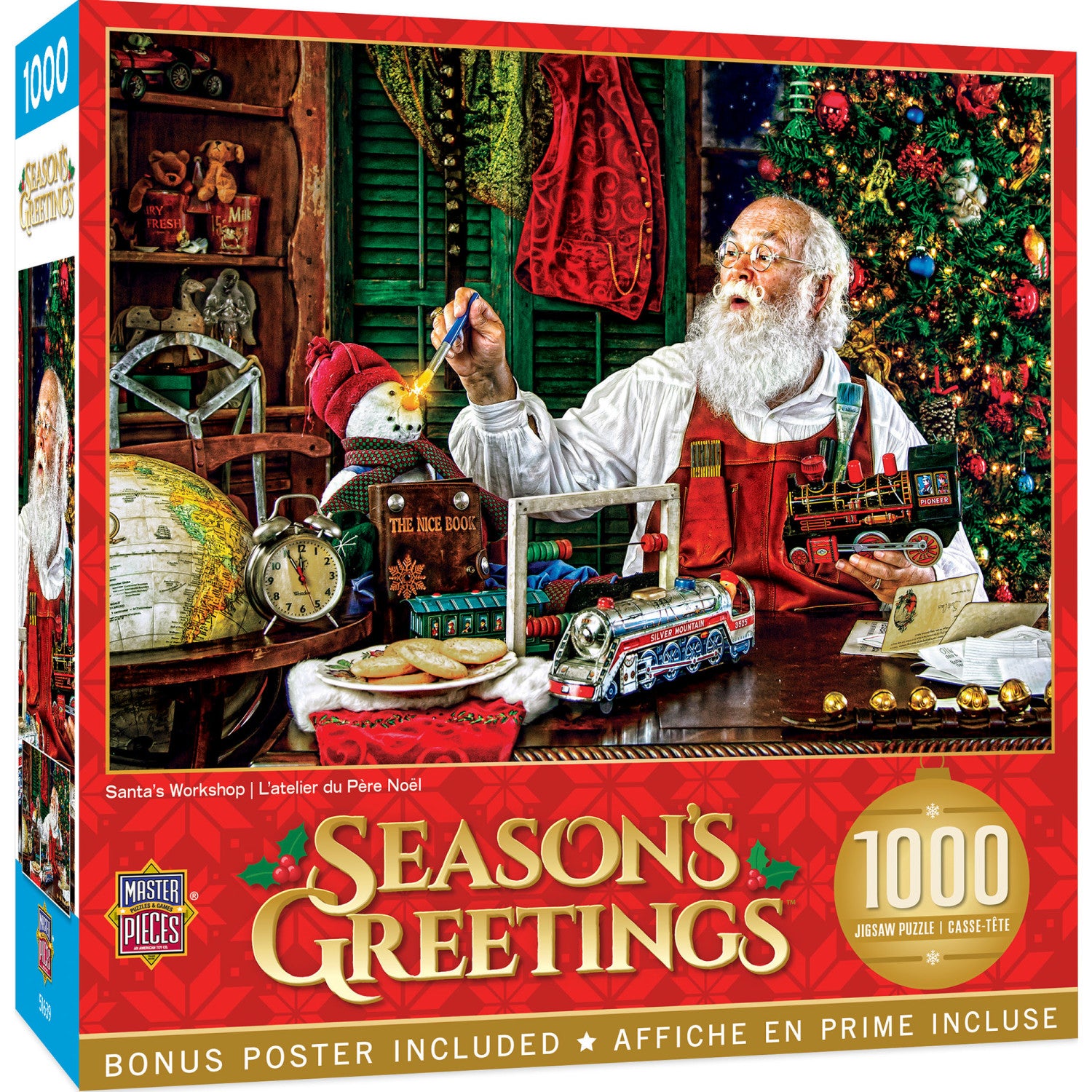 Season's Greetings - Santa's Workshop 1000 Piece Jigsaw Puzzle