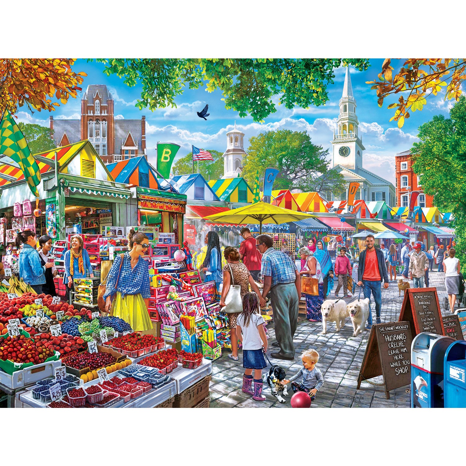 Farmer's Market - Market Day Afternoon 750 Piece Puzzle