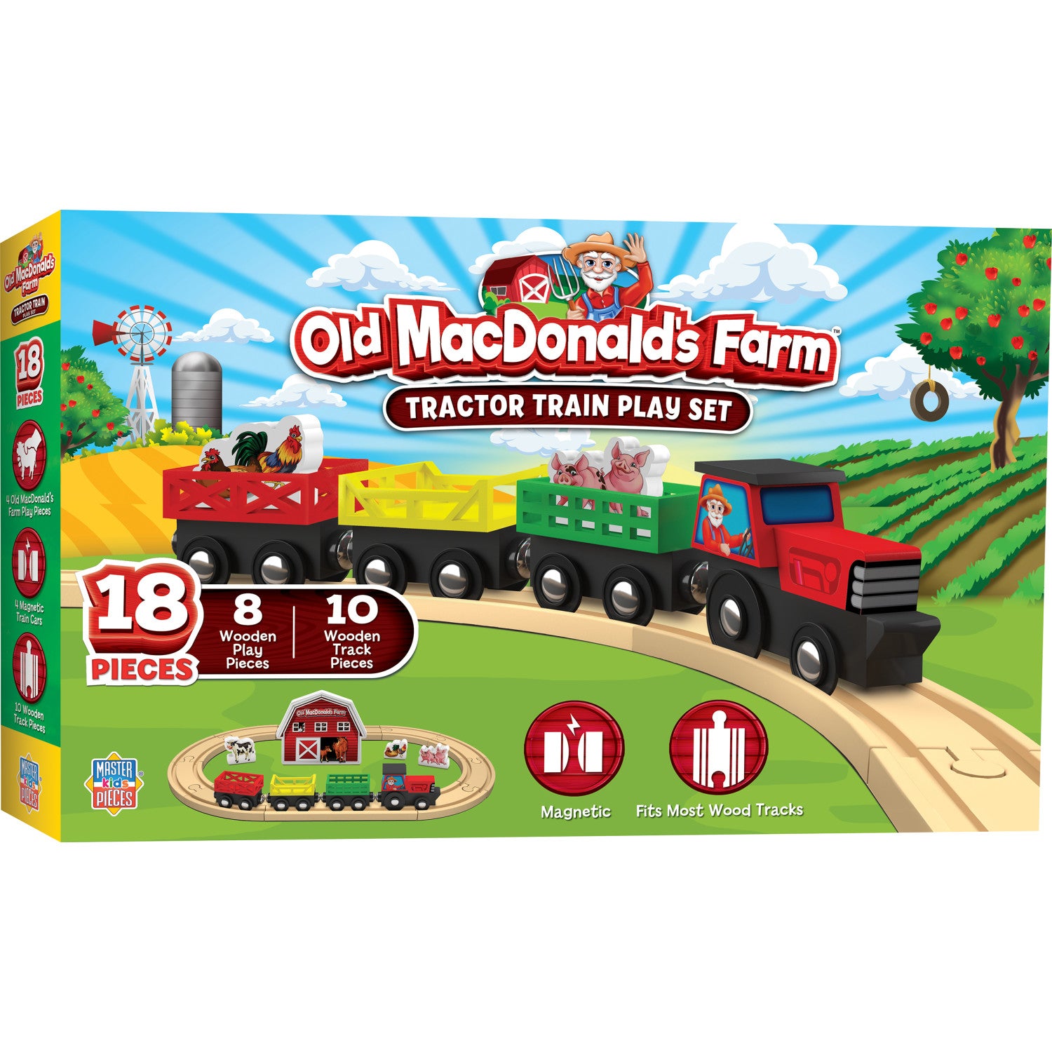 Old MacDonald's Farm Tractor Train Play Set