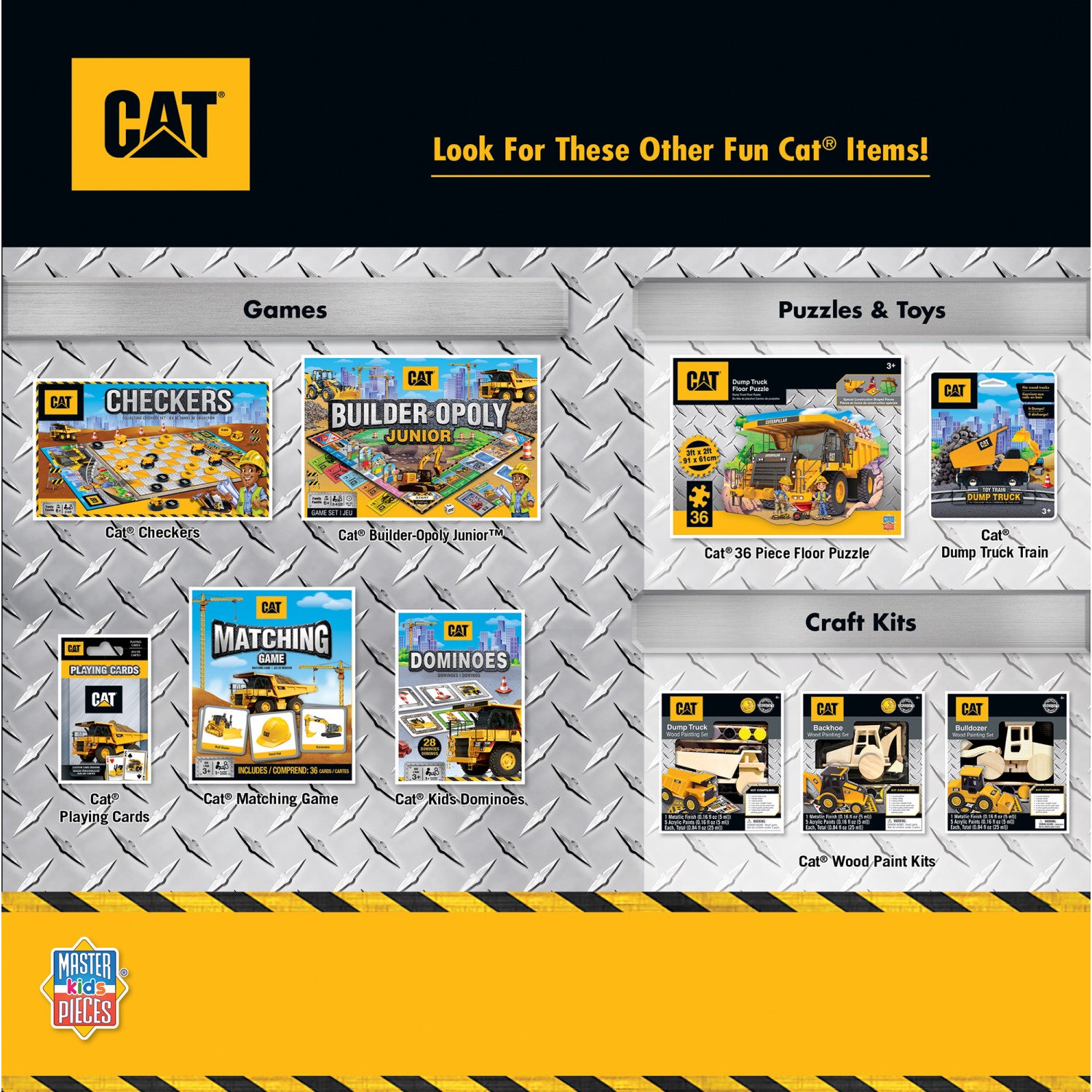 CAT 100 Piece Jigsaw Puzzles 4-Pack