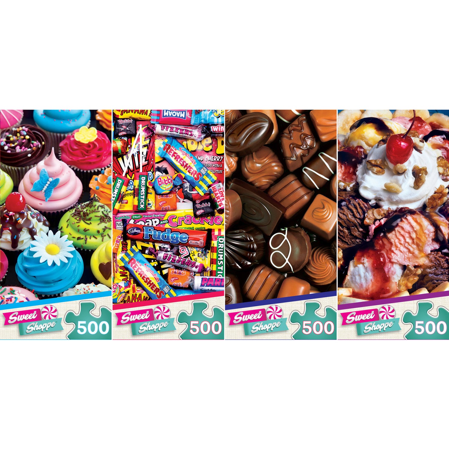 Space Savers - Sweet Shoppe 4-Pack 500 Piece Puzzle Assortment