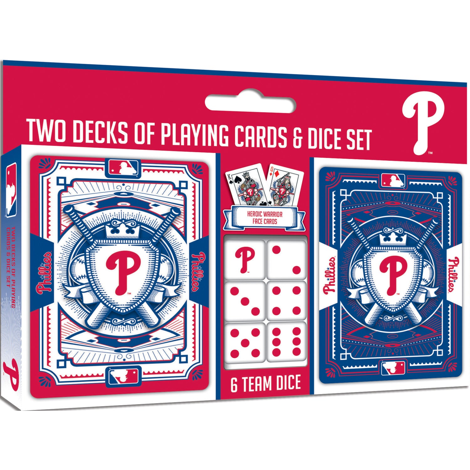 Philadelphia Phillies - 2-Pack Playing Cards & Dice Set