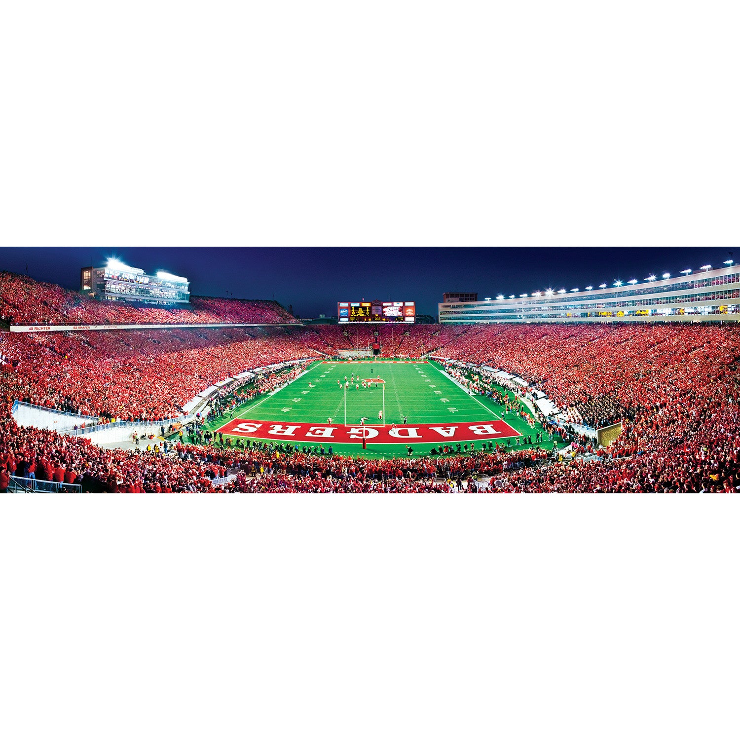 Wisconsin Badgers NCAA 1000pc Panoramic Puzzle - End Zone