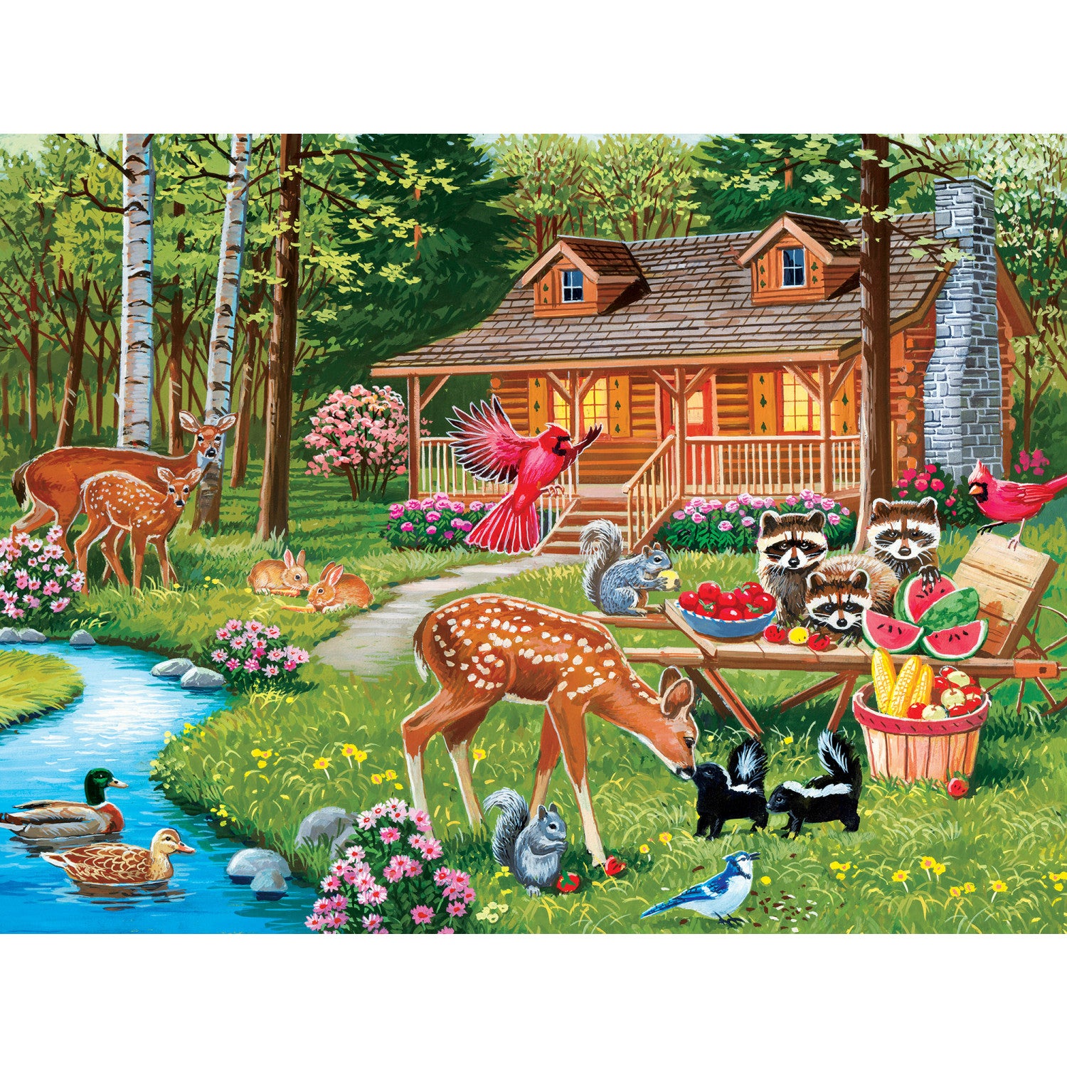 Family Time - Creekside Gathering 400 Piece Puzzle