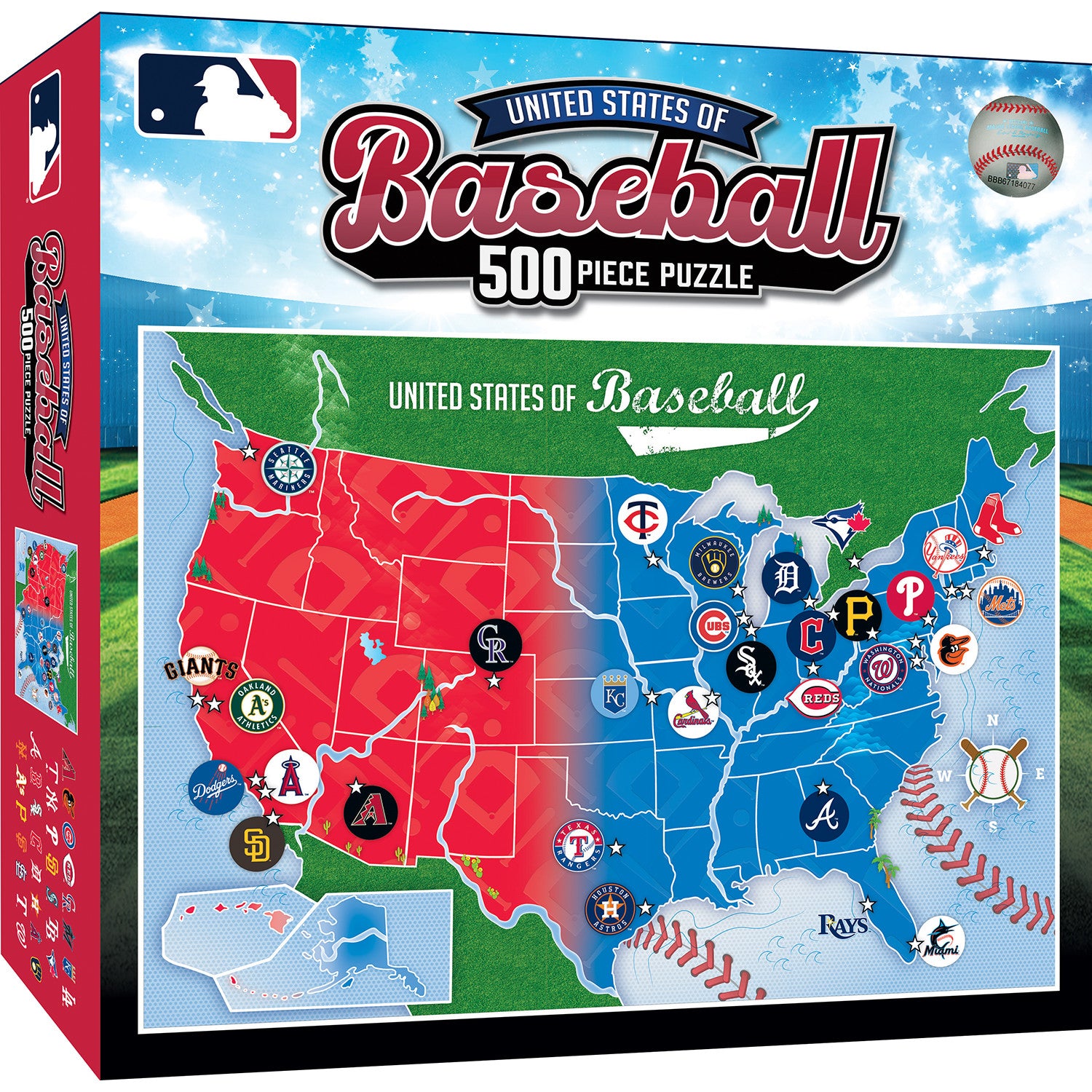 MLB - League Map 500 Piece Jigsaw Puzzle