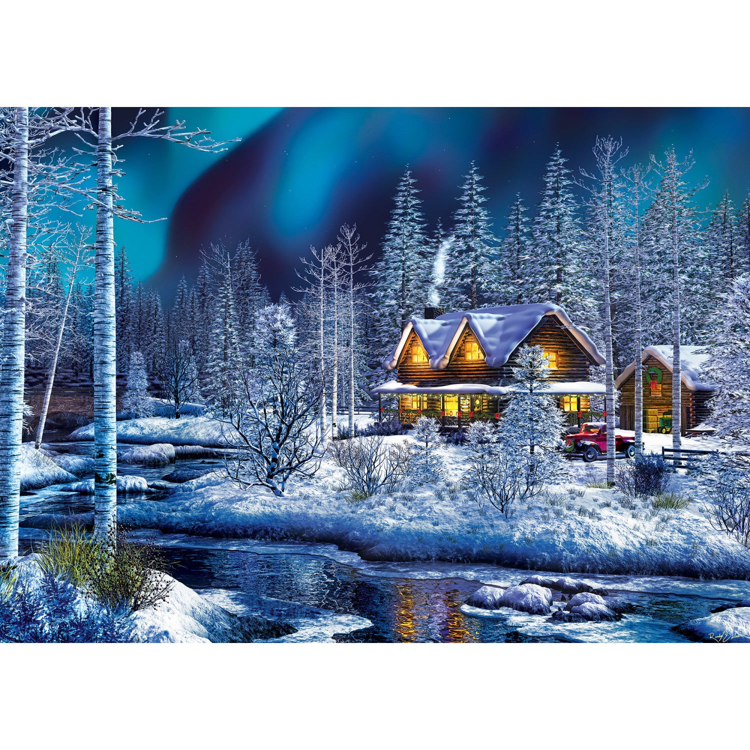Holiday Glitter - Northern Lights 500 Piece Puzzle