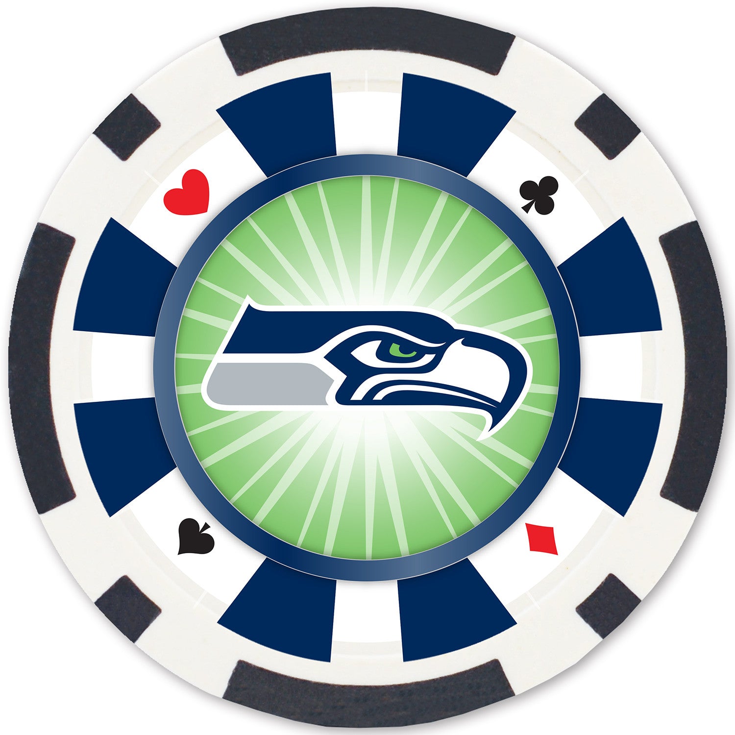 Seattle Seahawks 100 Piece Poker Chips
