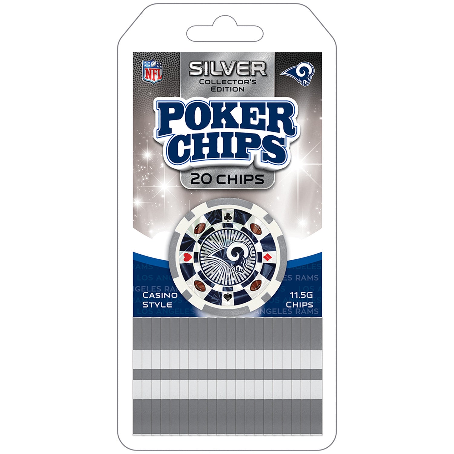 Los Angeles Rams 20 Piece Poker Chips
